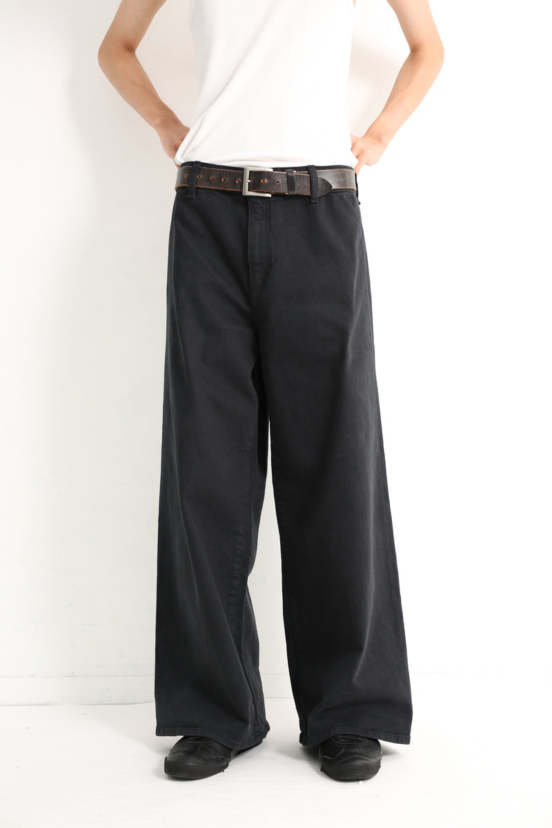 BLACK FADED WIDE DENIM PANTS – SULLEN TOKYO