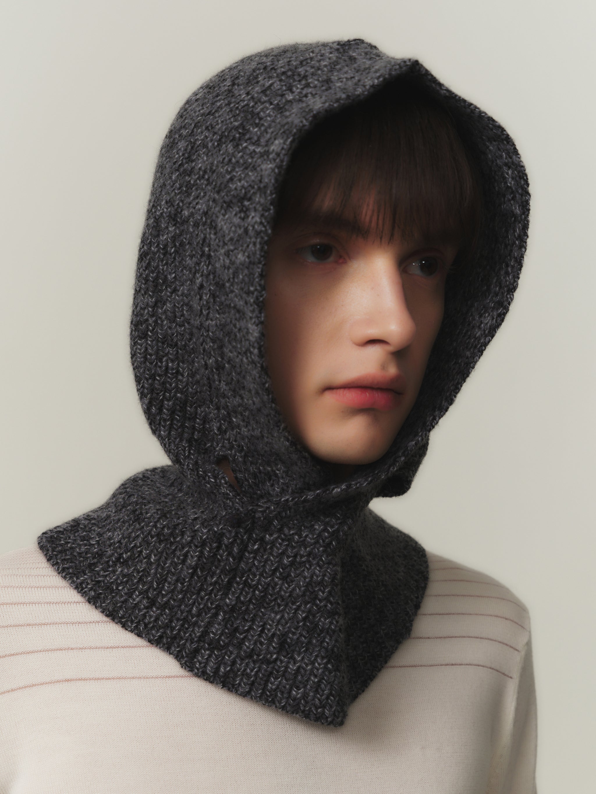 NULLUS バラクラバ 小物 NULLUS 24aw DRAPED BALACLAVA NULLUS Gray Draped Balaclava NULLUS