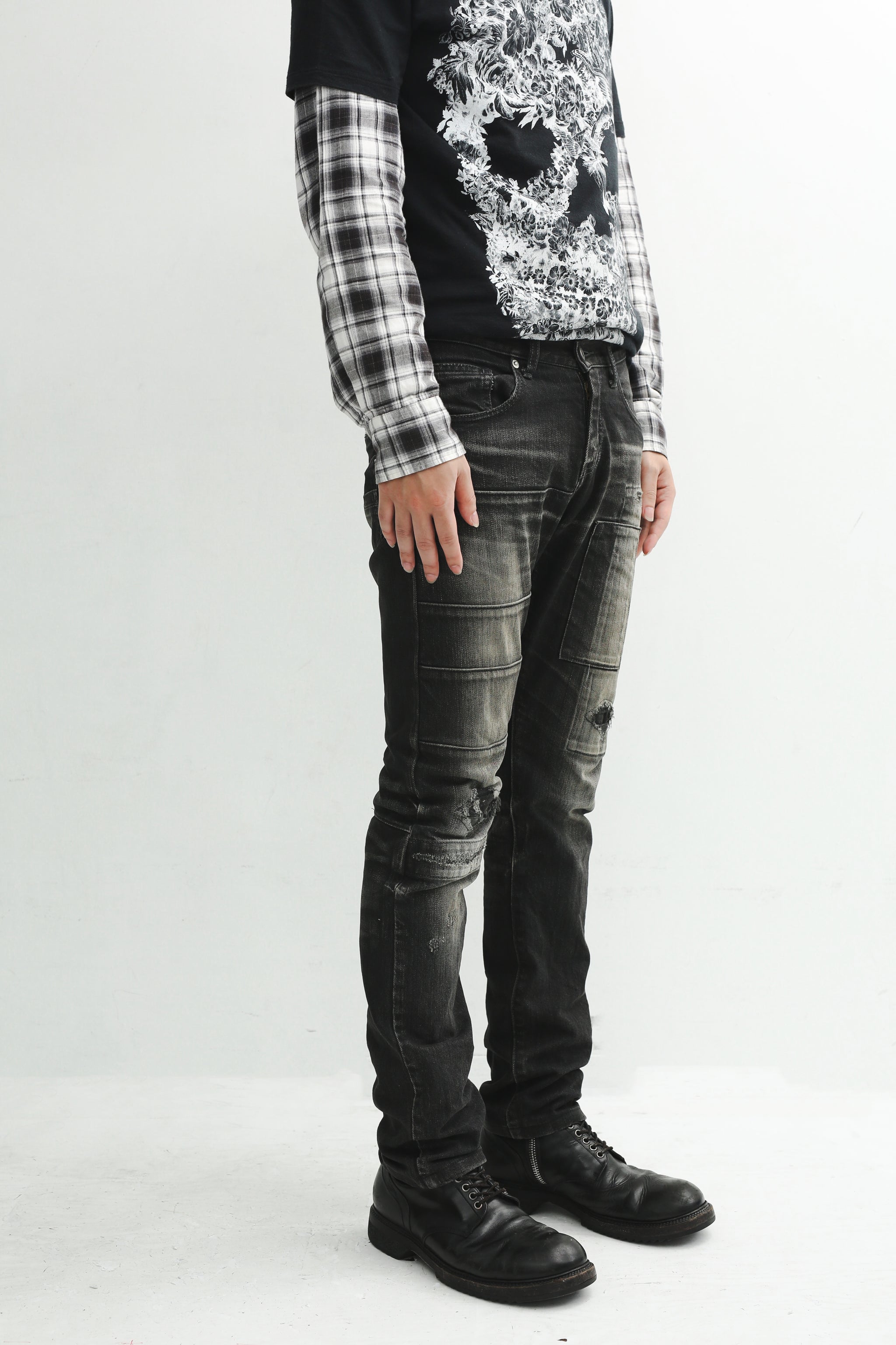 パンツ TORNADO MART archive denim pants black TORNADO MART