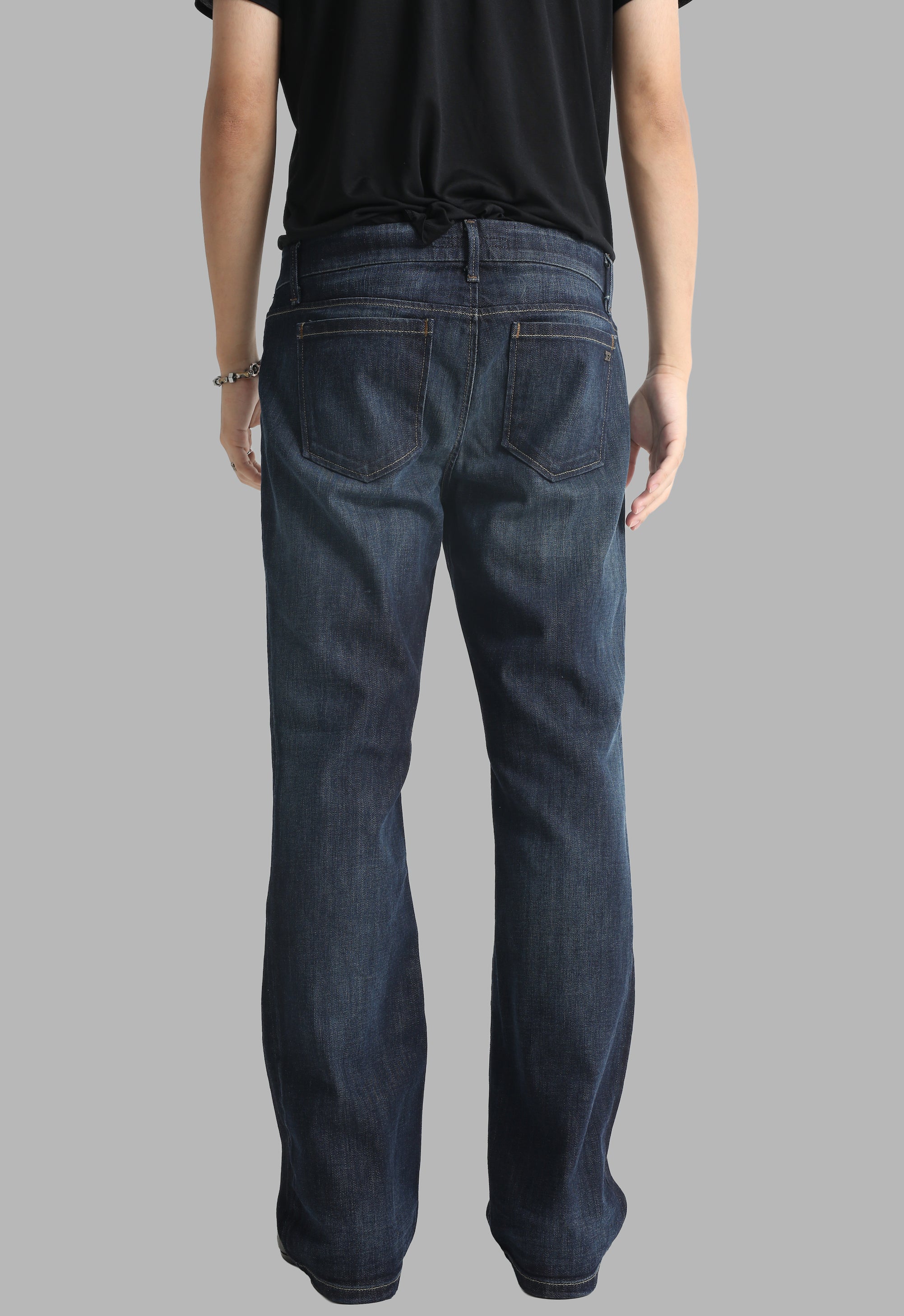パンツ 00s fuga japanese label flare pants y2k REBEL WAVE レベルウェーブ｜Hand Painted Waxed Flare Pants