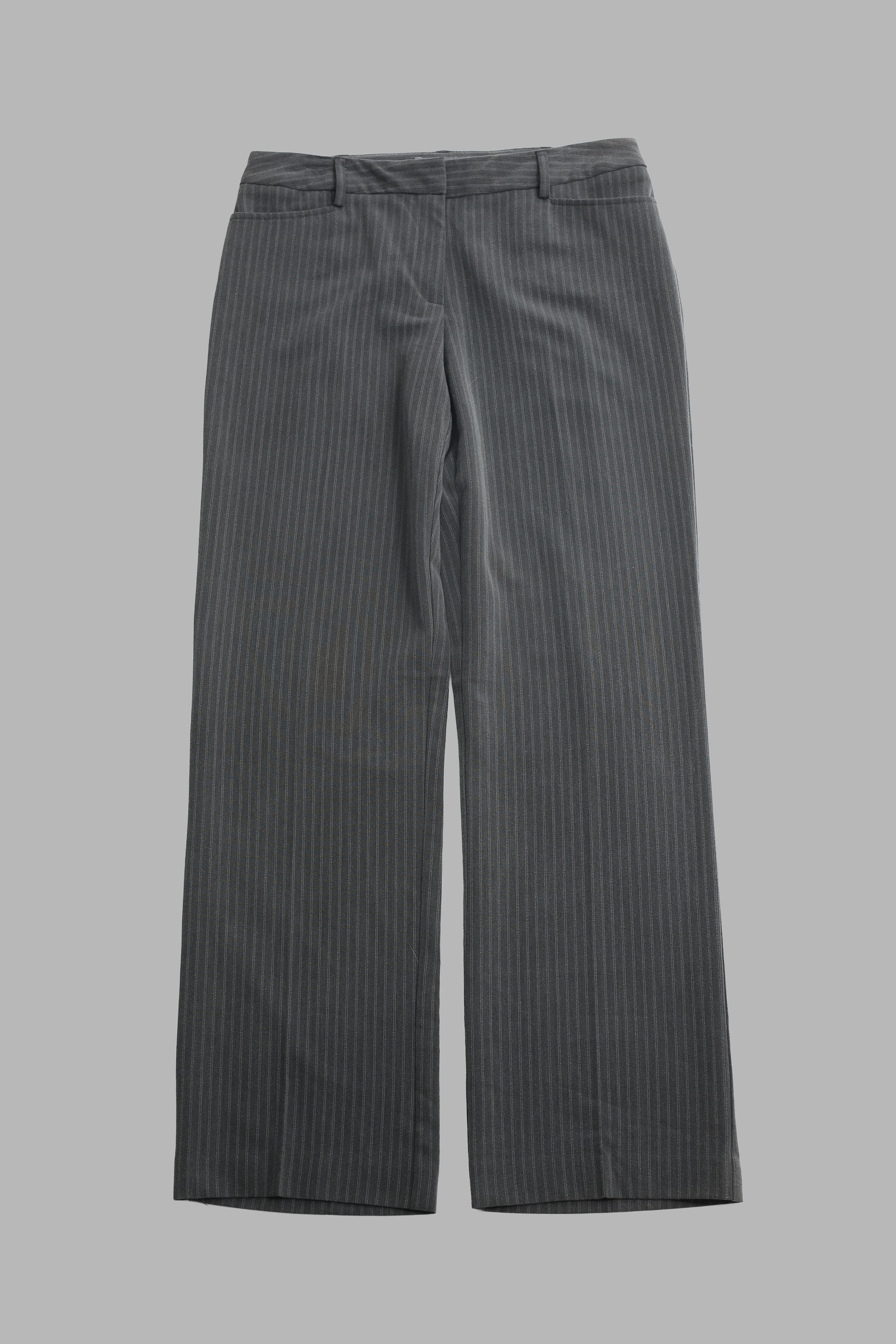 パンツ old gray slacks sullen GREY STRIPED FLARE TROUSERS – SULLEN TOKYO