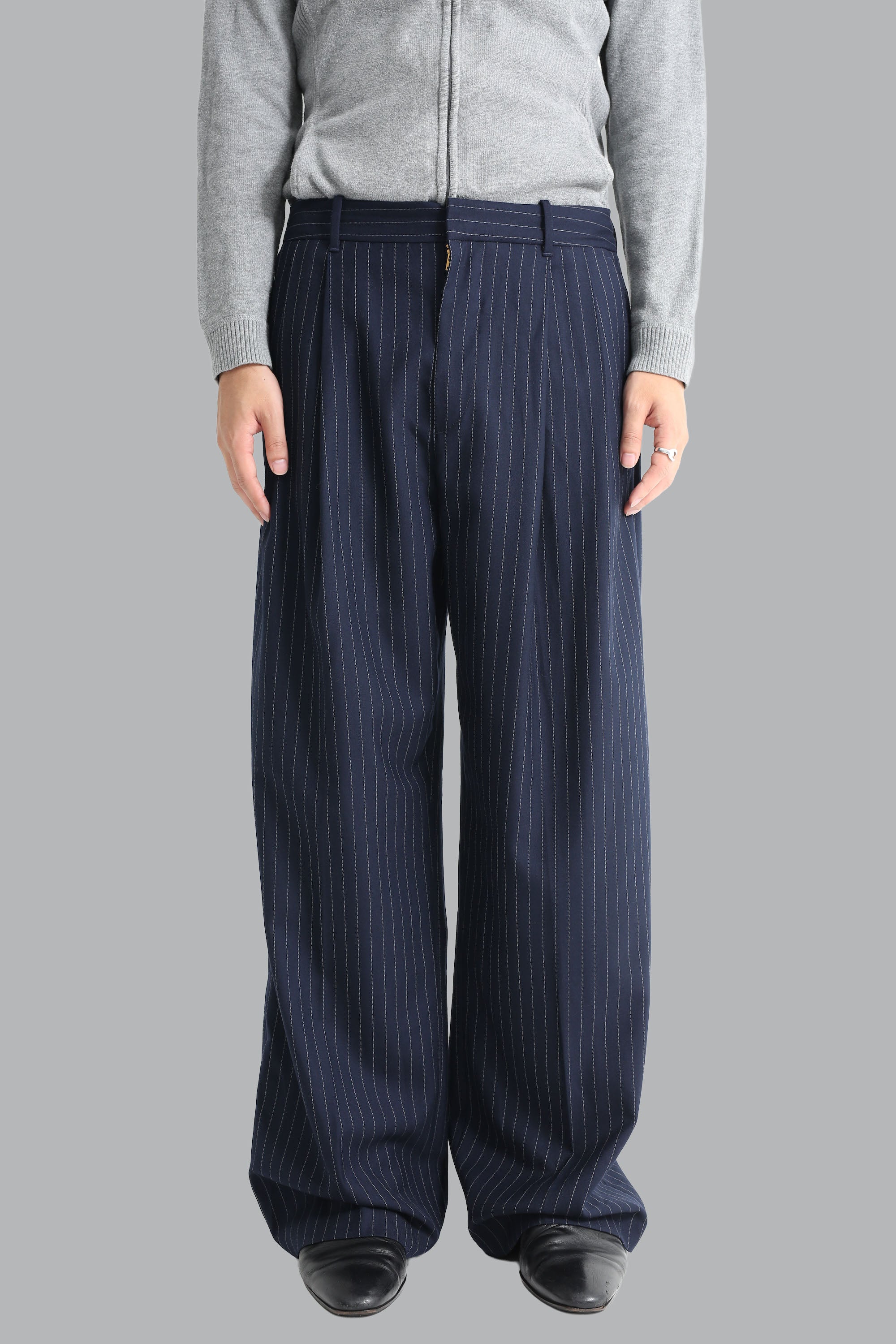 STRIPE TUCK WIDE TROUSERS – SULLEN TOKYO
