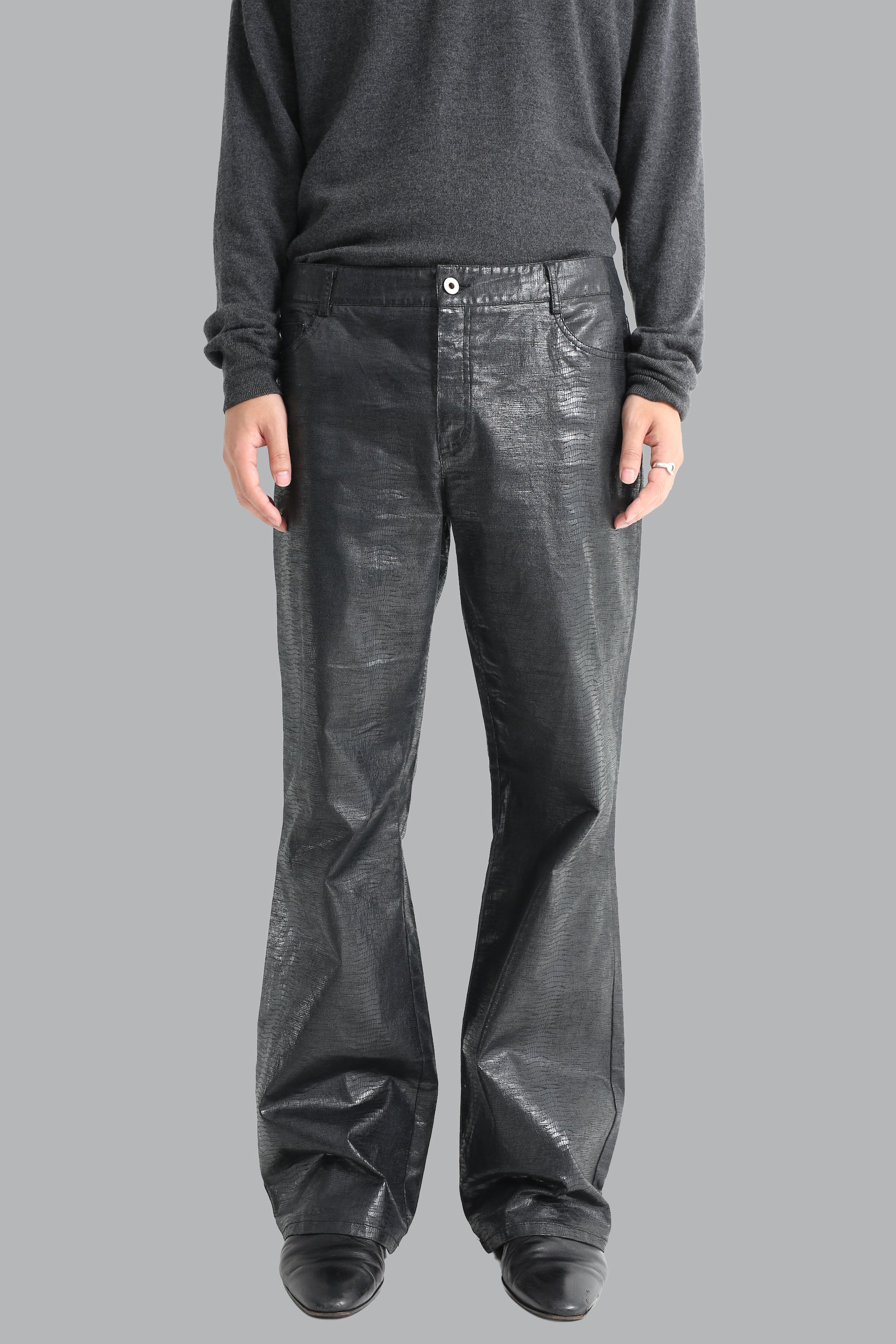 パンツ Black FLARE SLACKS sullen パンツ archive black wide flare slacks sullen Sullen Tokyo