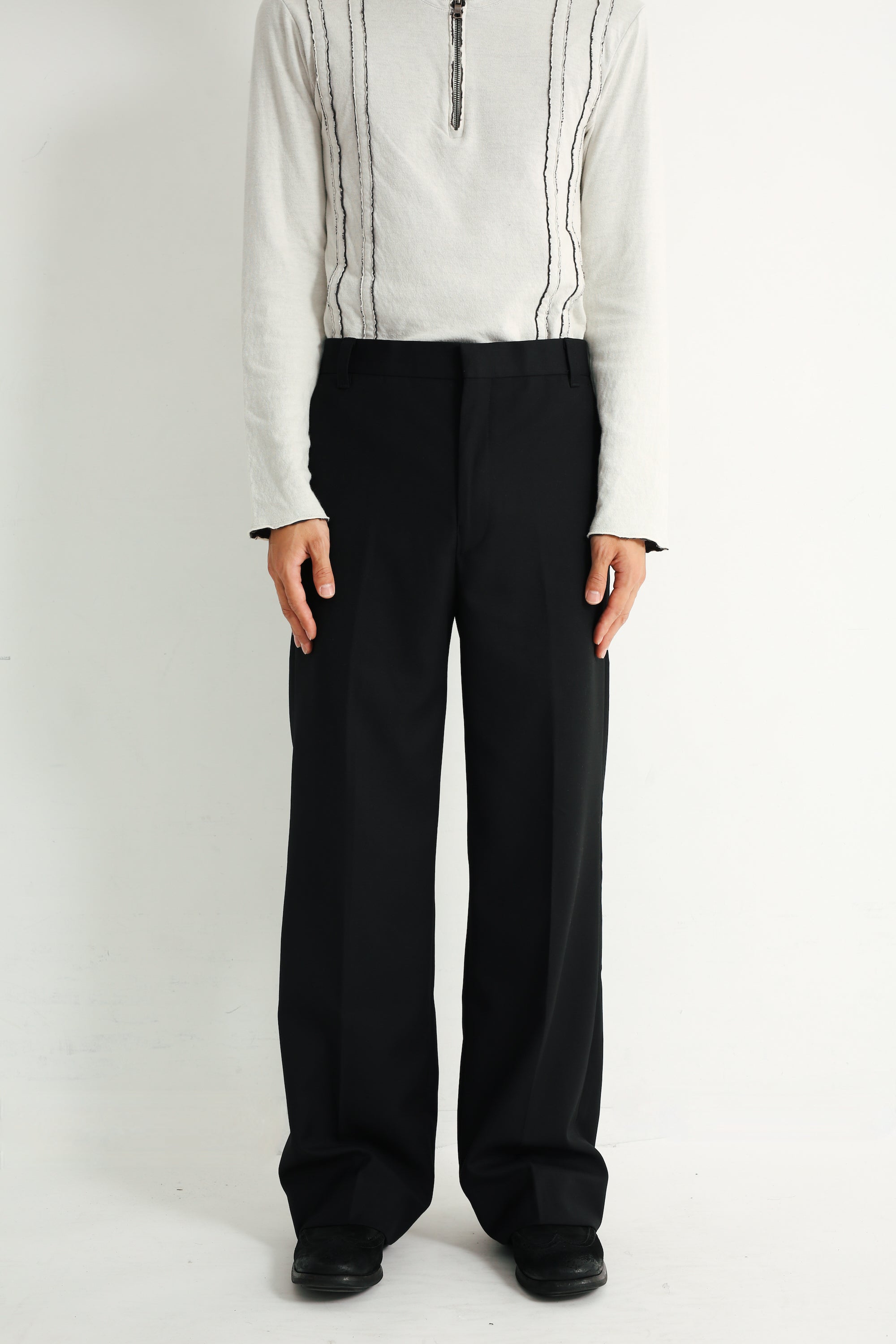 パンツ FRONT SLIT WIDE TROUSERS(SULLEN TOKYO) BLACK WIDE TROUSERS – SULLEN TOKYO