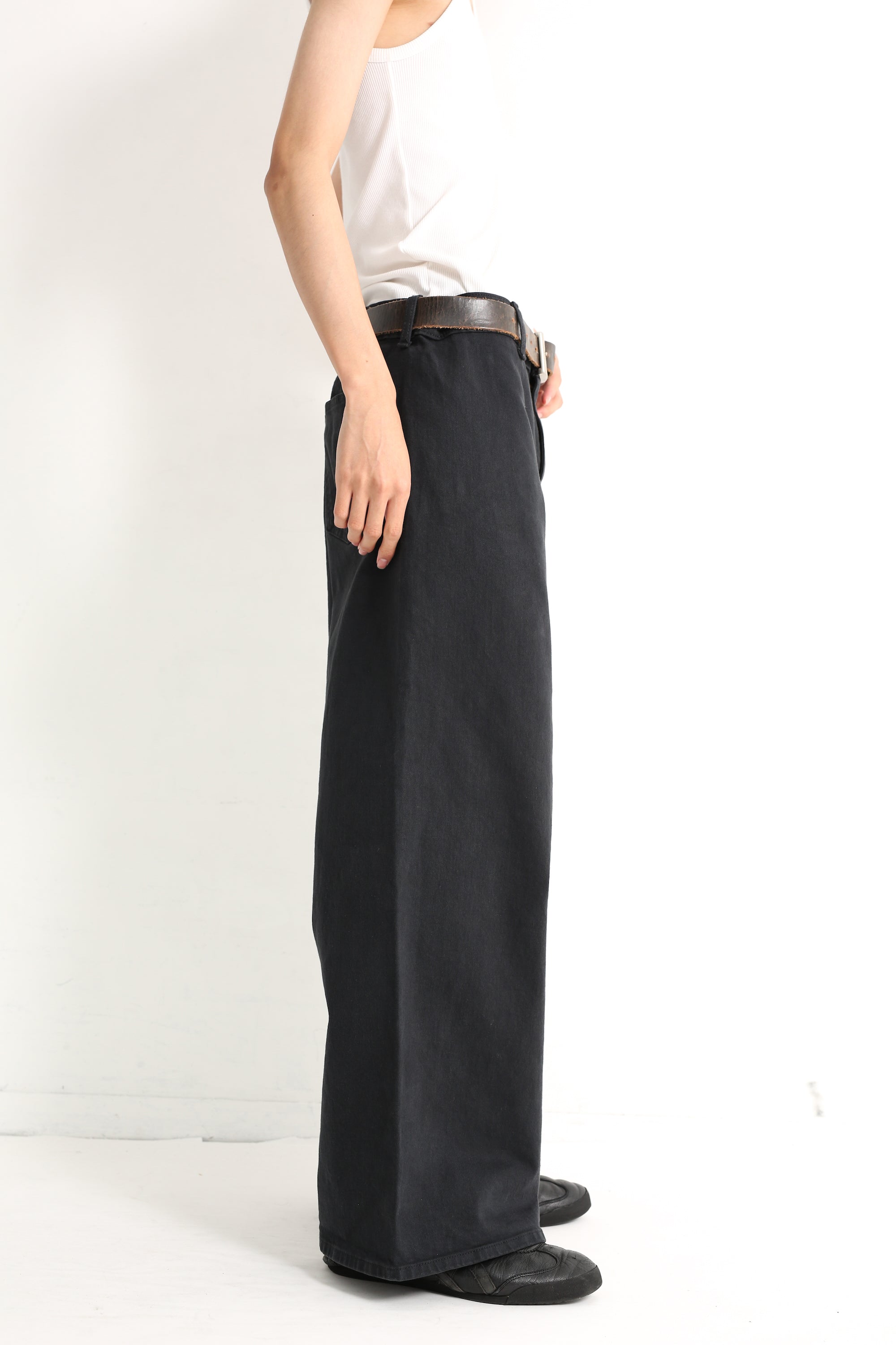 BLACK FADED WIDE DENIM PANTS – SULLEN TOKYO