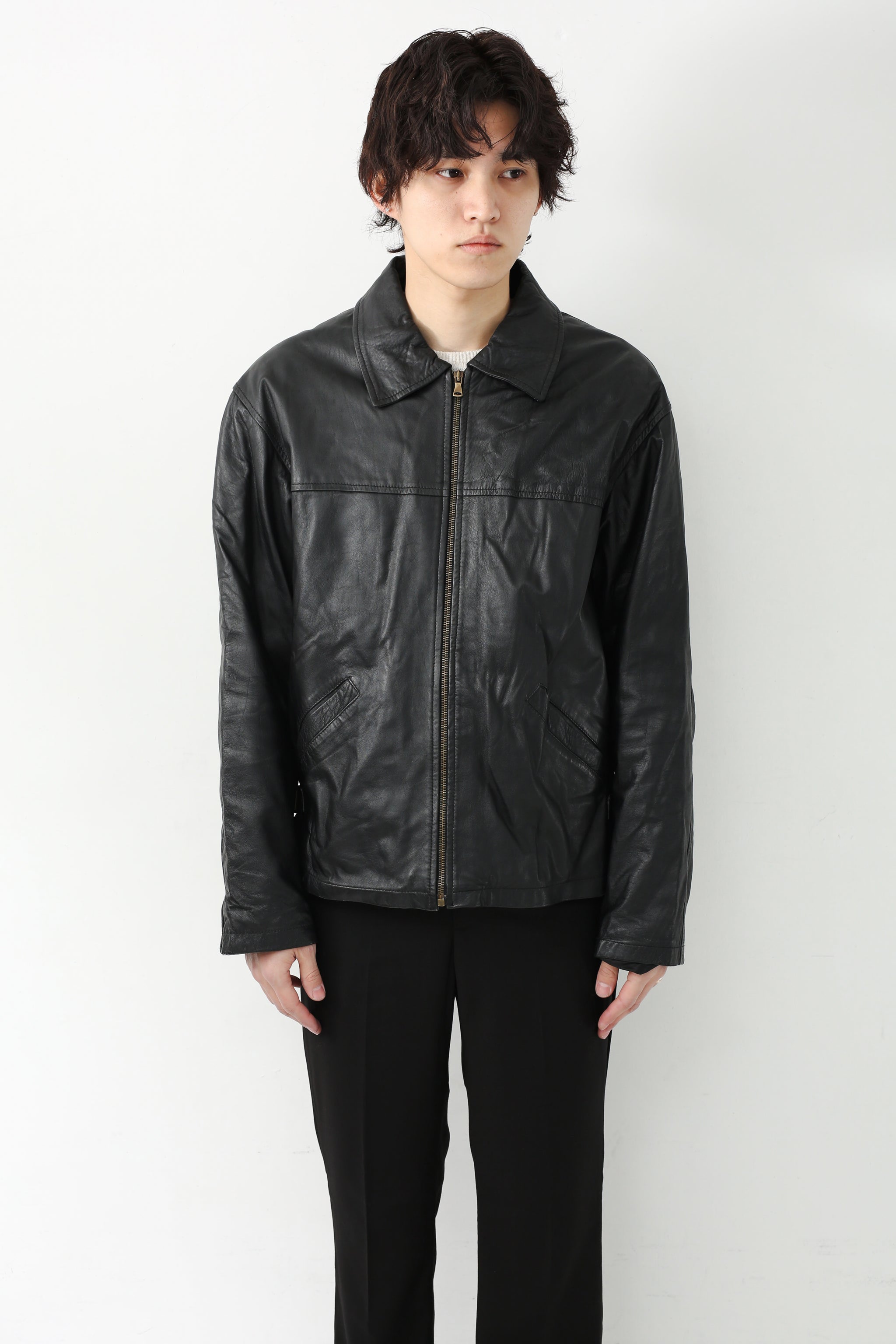 レザージャケット 短丈　sullen ssstein - 【残りわずか】Leather Zip Short Jacket | ACRMTSM ONLINE