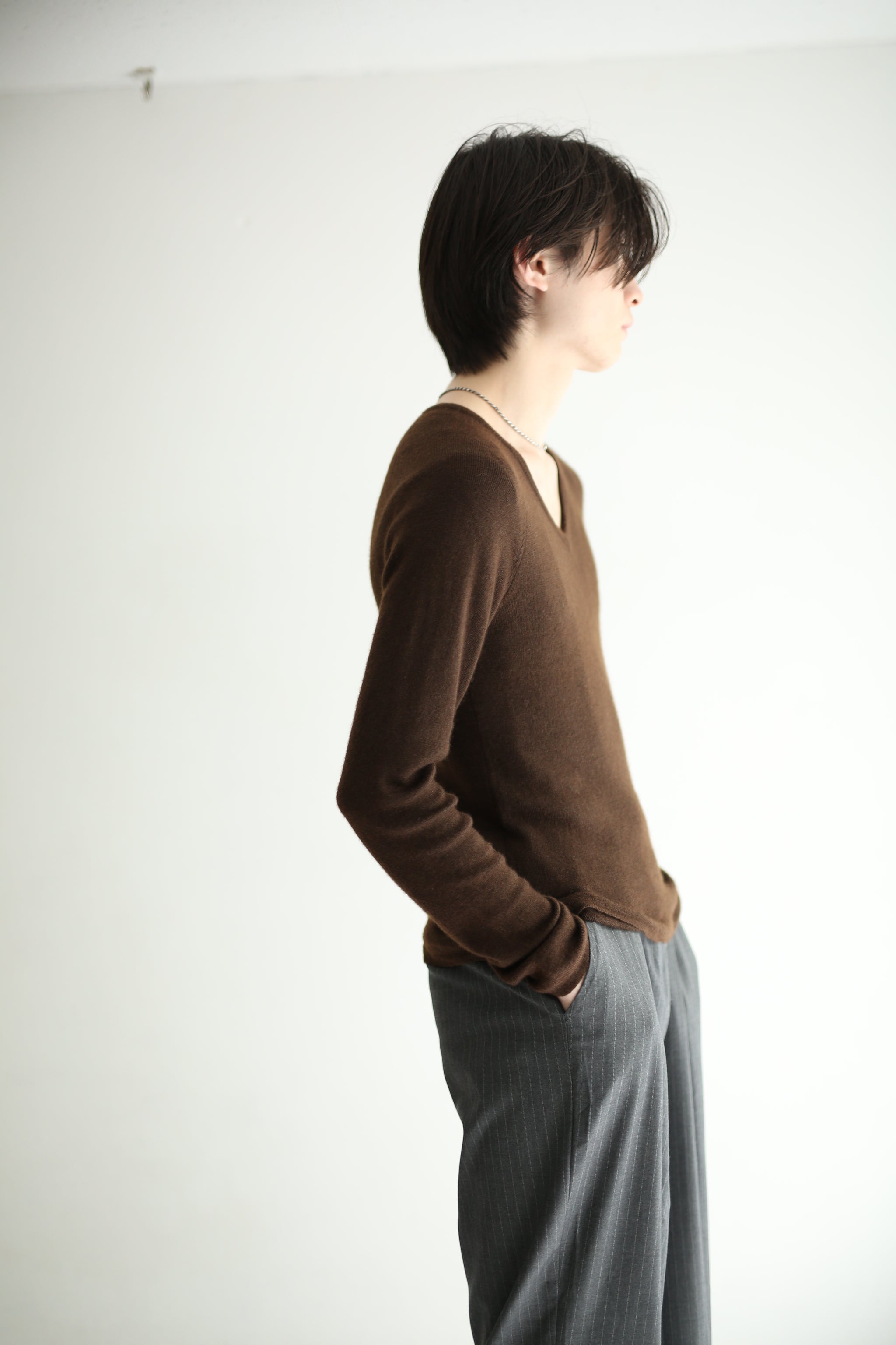 prada v neck knit ニット M036886-Prada-jersey-cashmere-