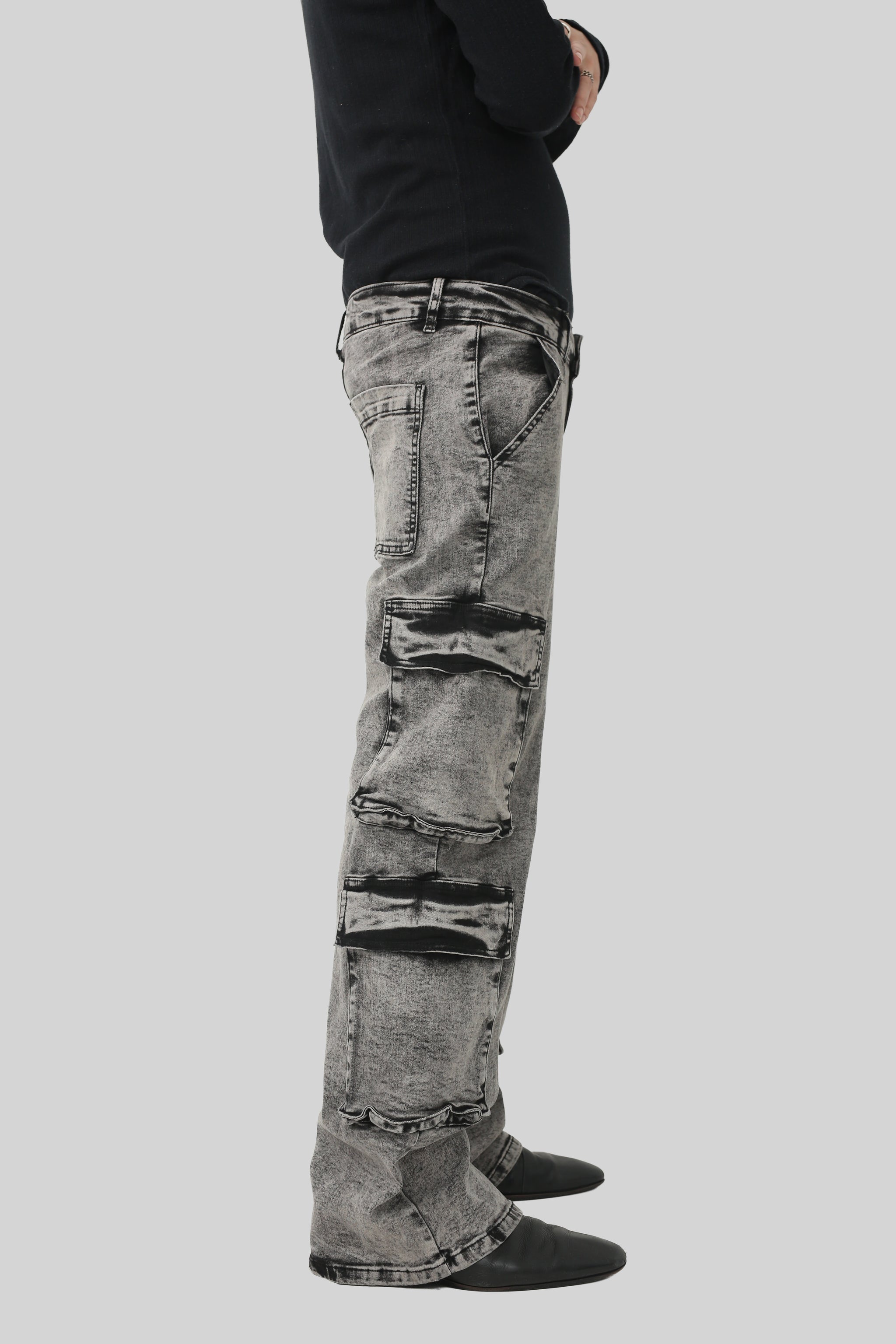 WASHED CARGO WIDE DENIM PANTS – SULLEN TOKYO