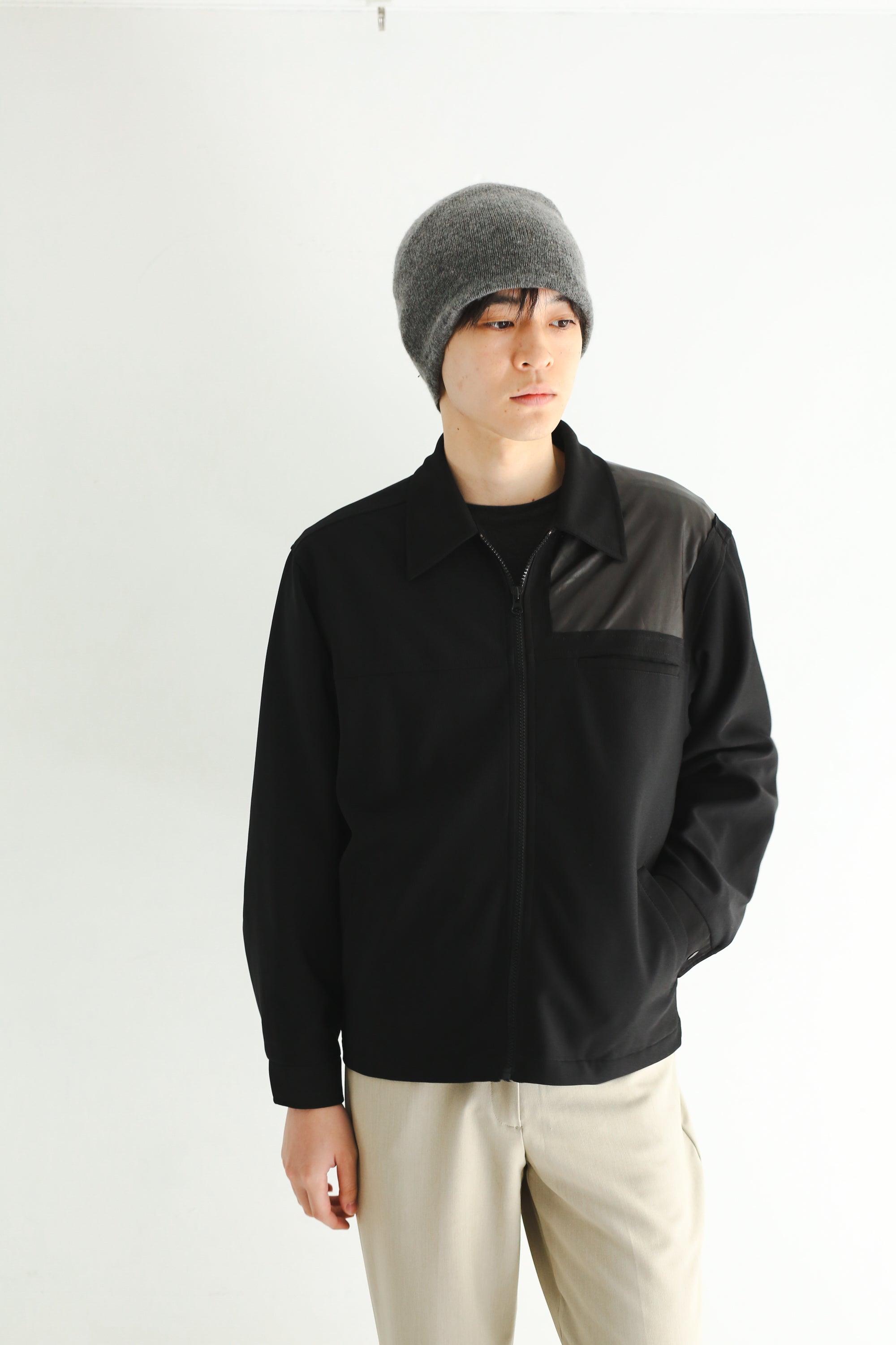 Sullen Tokyo Leather Drizzled Jacket 黒 Sullen Tokyo LEATHER DRIZZLER JACKET