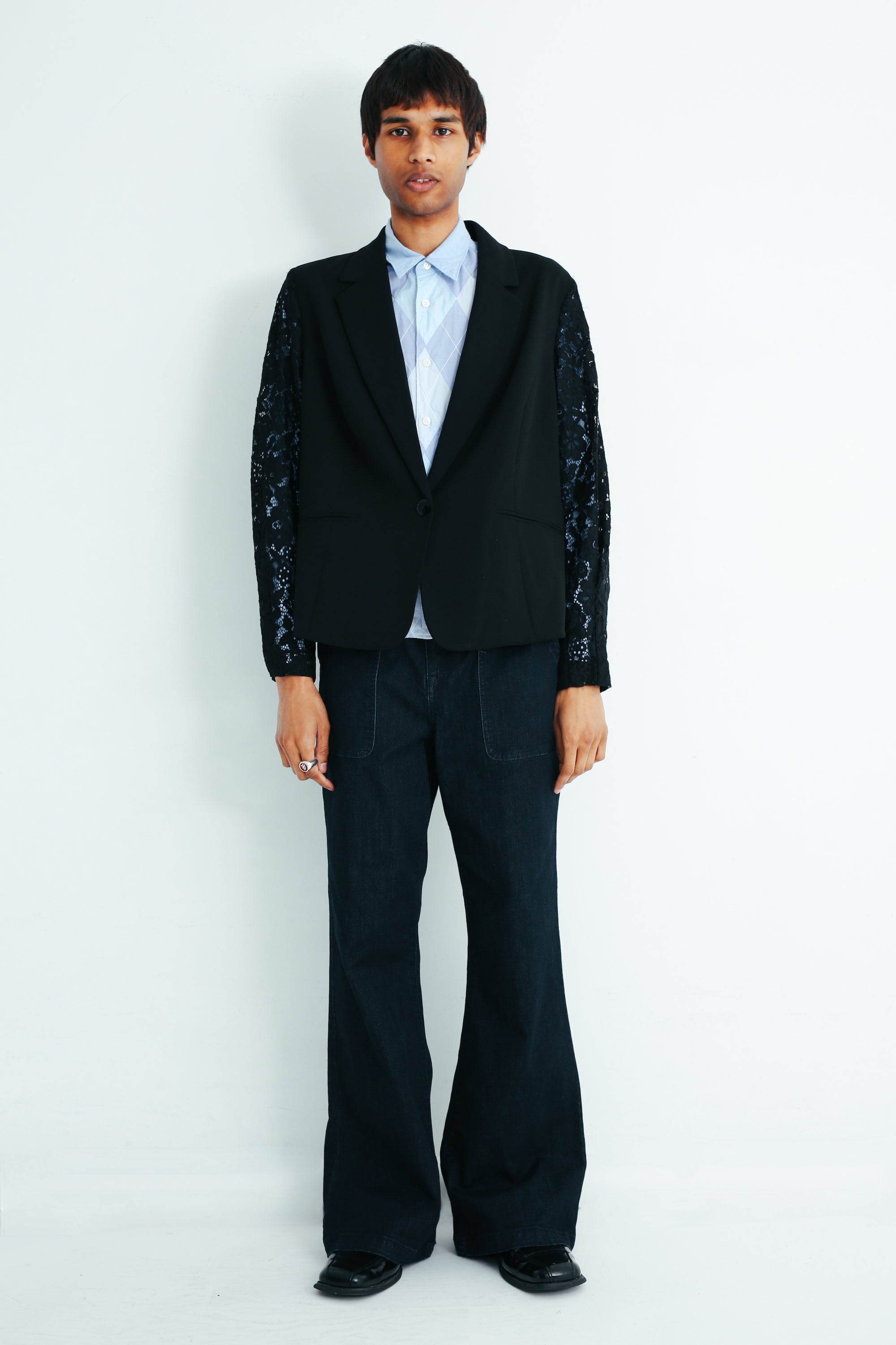 LACE SLEEVE TAILORED JACKET – SULLEN TOKYO
