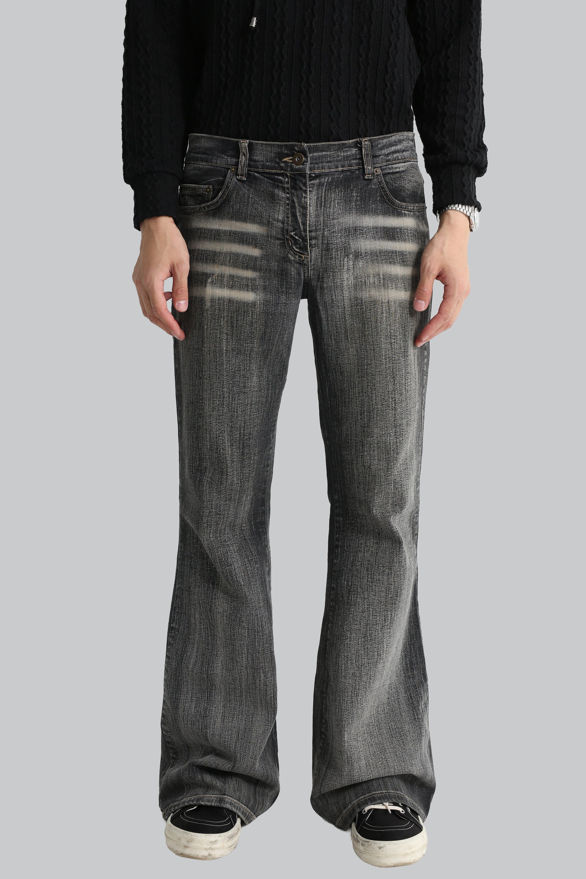 FADED DENIM FLARE PANTS – SULLEN TOKYO