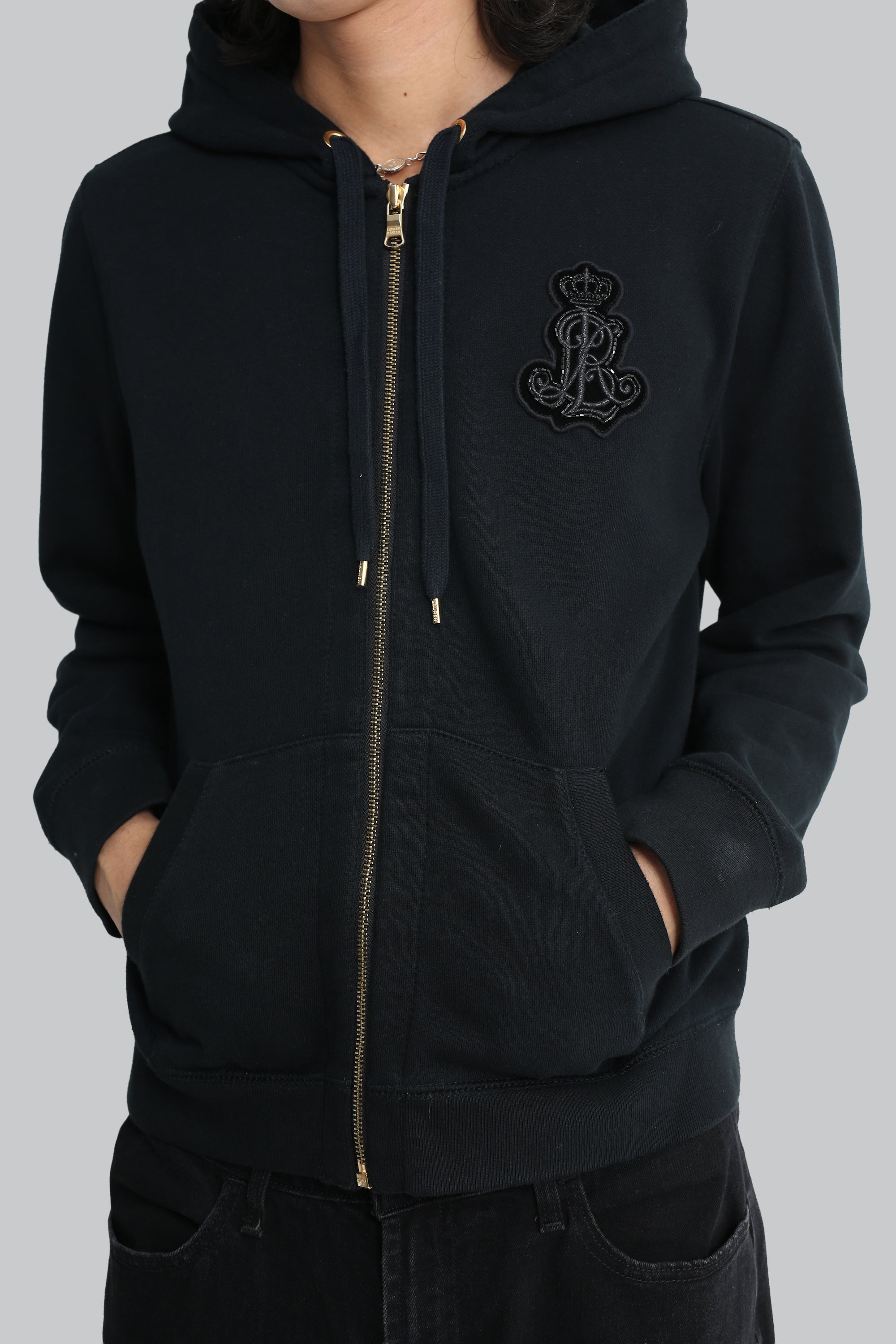 00s y2k zip hoodie RALPH LAUREN 平成ギャル Vintage Polo Ralph Lauren Y2K Gray Zip up Hoodie Mini Logo