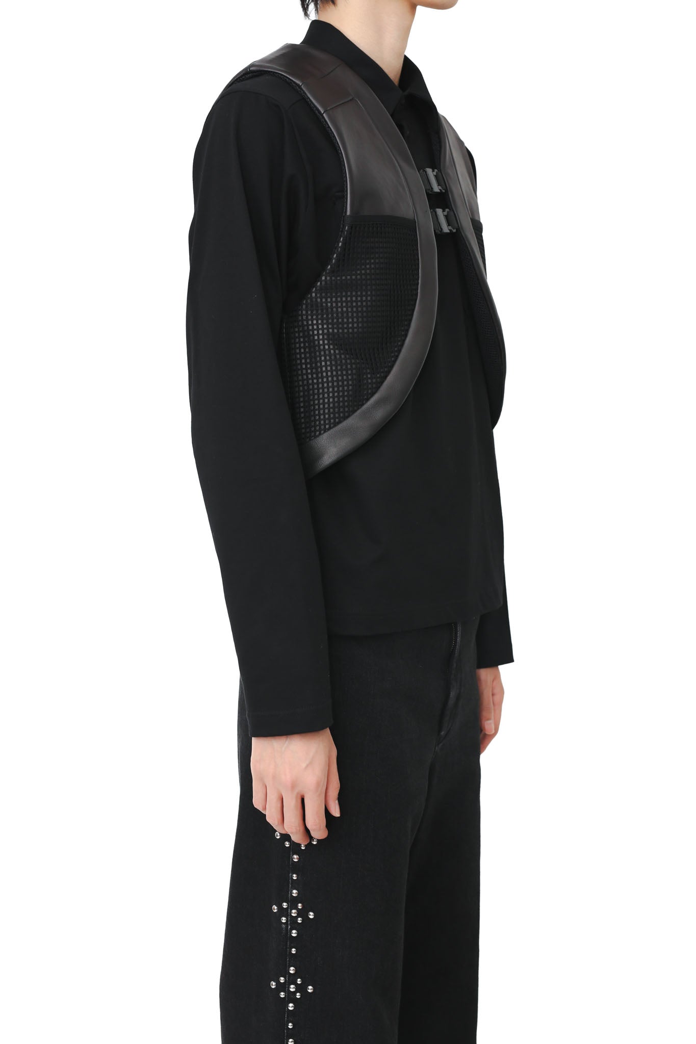 トップス Berkel Docking Vest SHEEP LEATHER HYBRID CROPPED VEST – SULLEN TOKYO