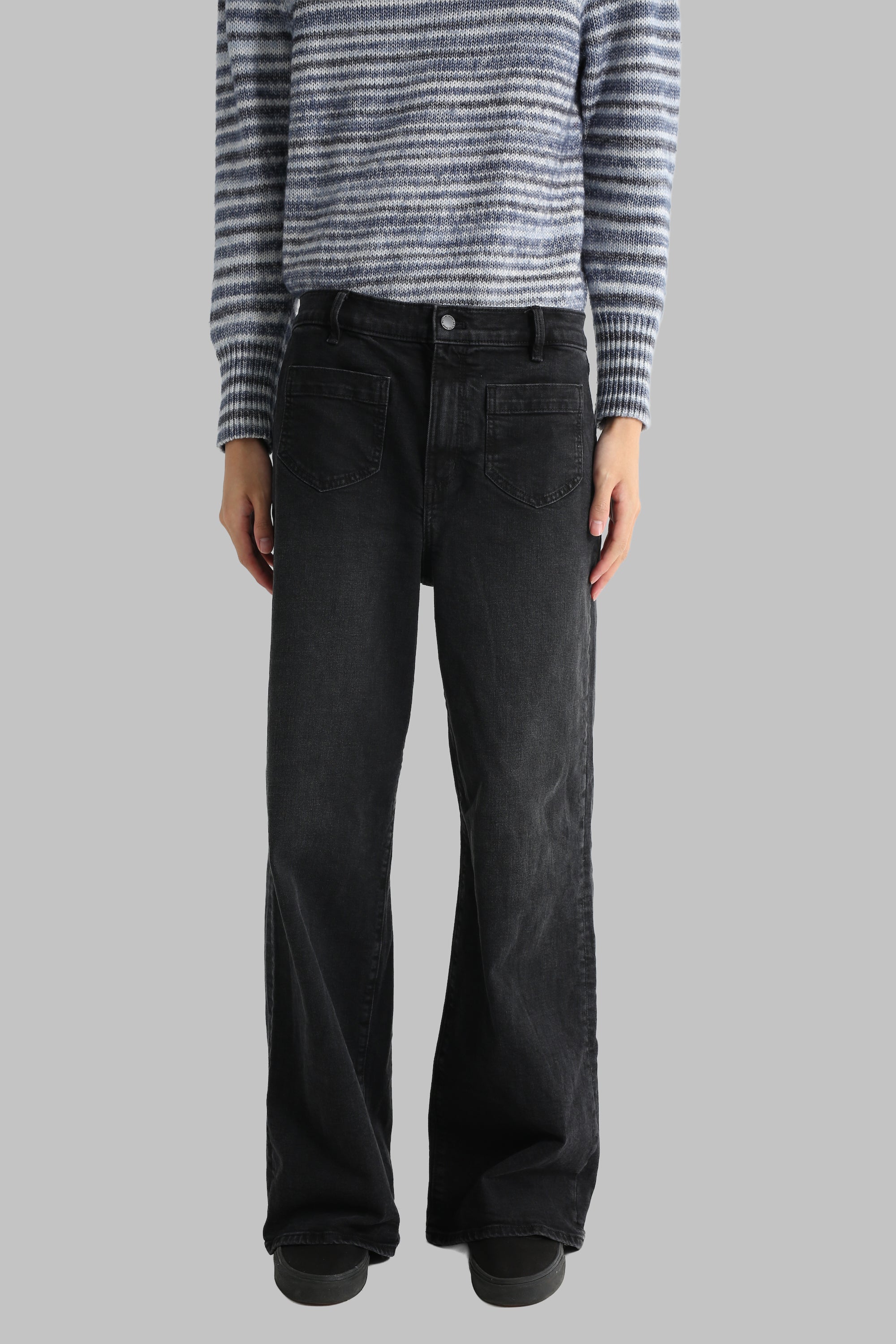 SHOOP 21AW WAVES TROUSERS 深水光太　　sullen GREY STRIPED FLARE TROUSERS – SULLEN TOKYO