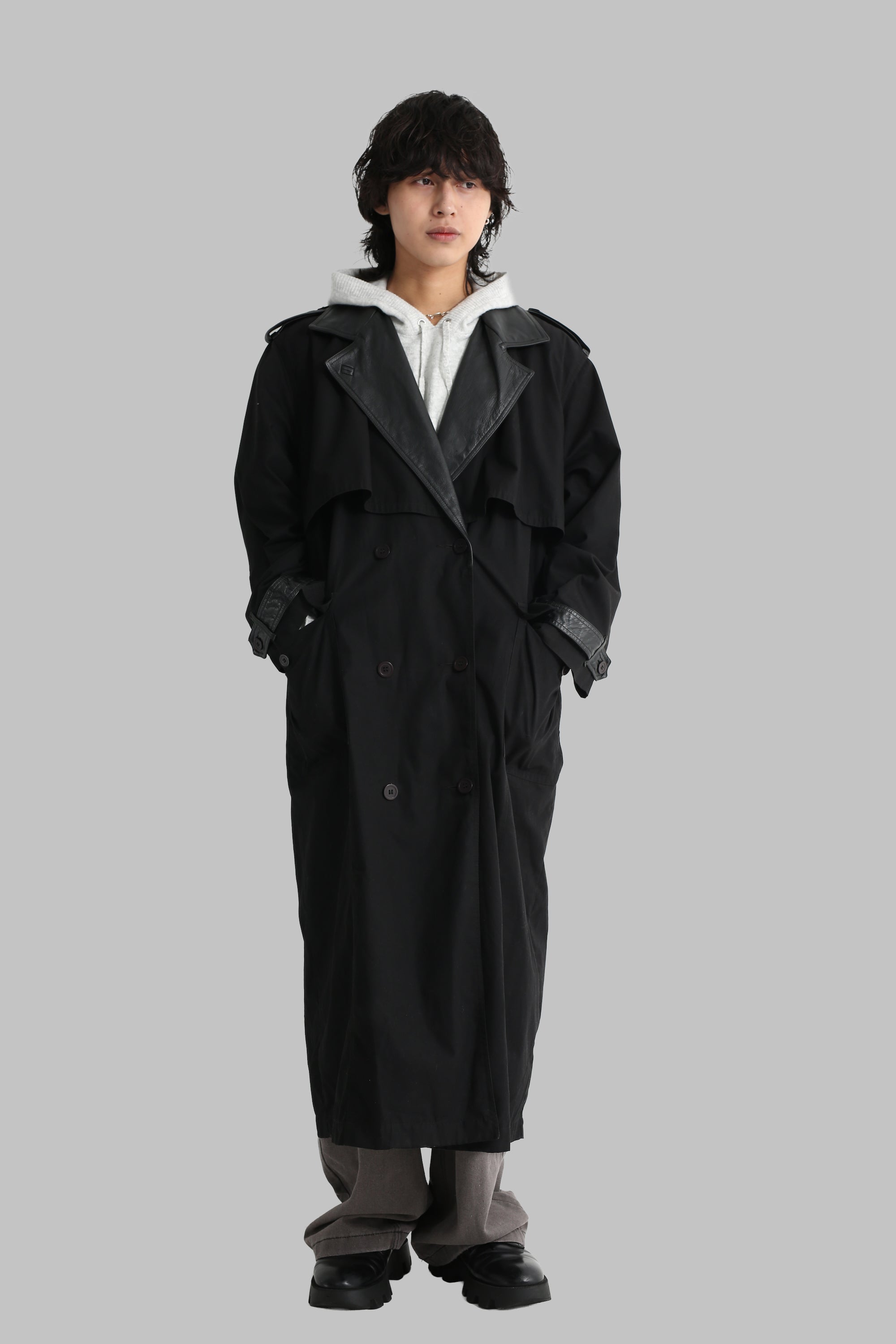 ジャケット・アウター knk003 varet street trench coat LEON掲載】【DUNFORD TRENCH】ギャバジントレンチコート
