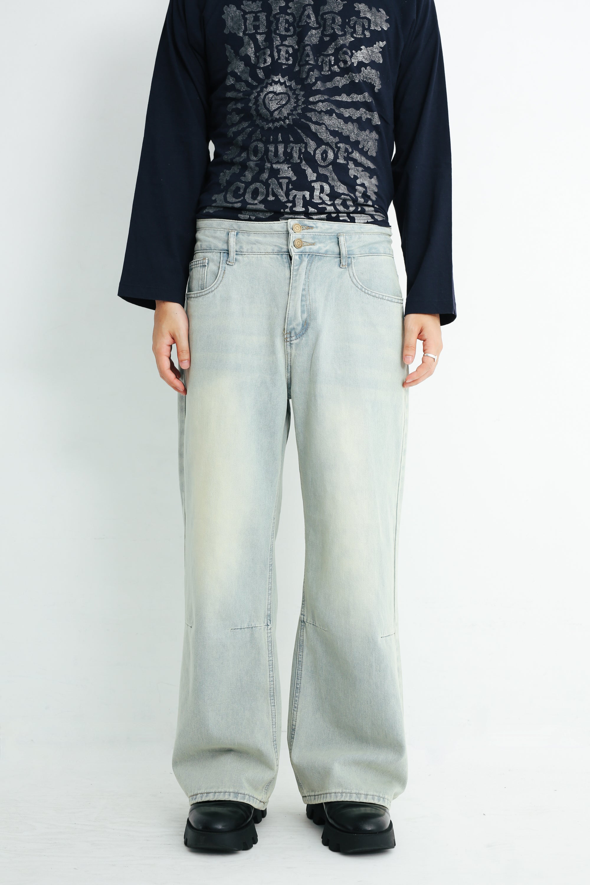 sullen tokyo baggy denim pants jeans デニム WASHED BAGGY DENIM PANTS – SULLEN TOKYO