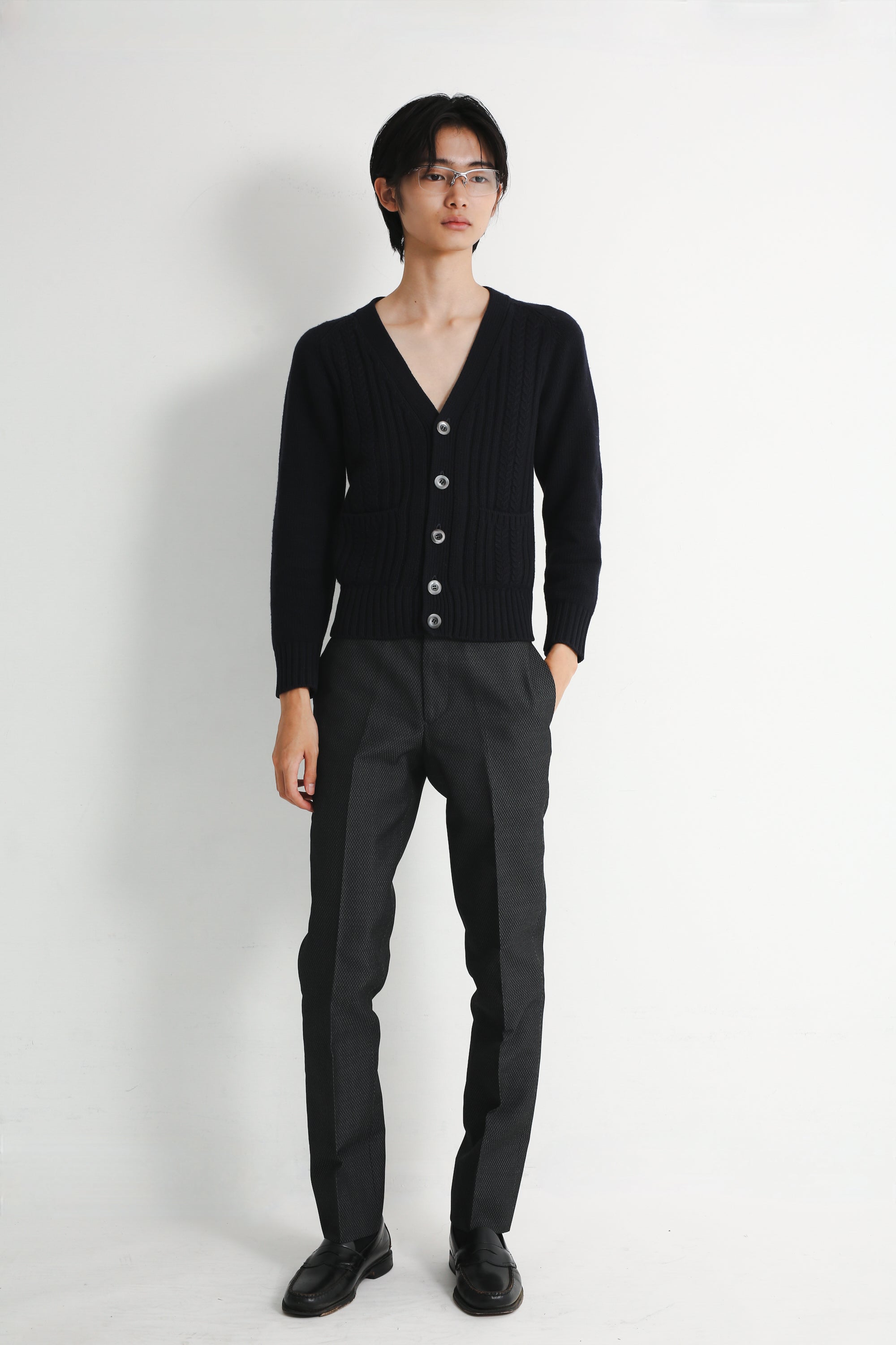 ニット/セーター PRADA - PRADA elbow patch knit. Prada Knitted Zipped Elbow Patch Sweater In Wool Men Black