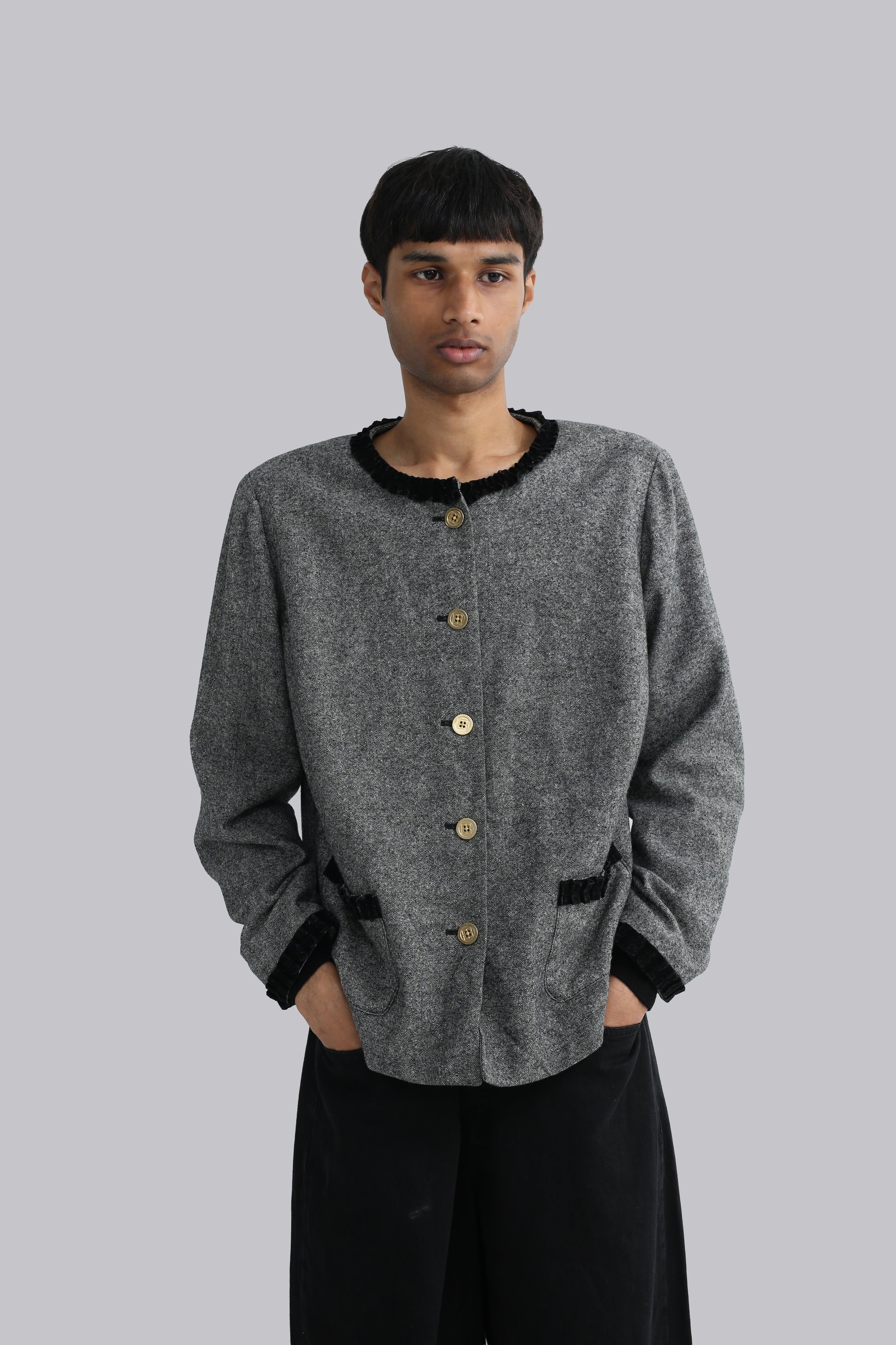 NO COLLAR TWEED JACKET – SULLEN TOKYO