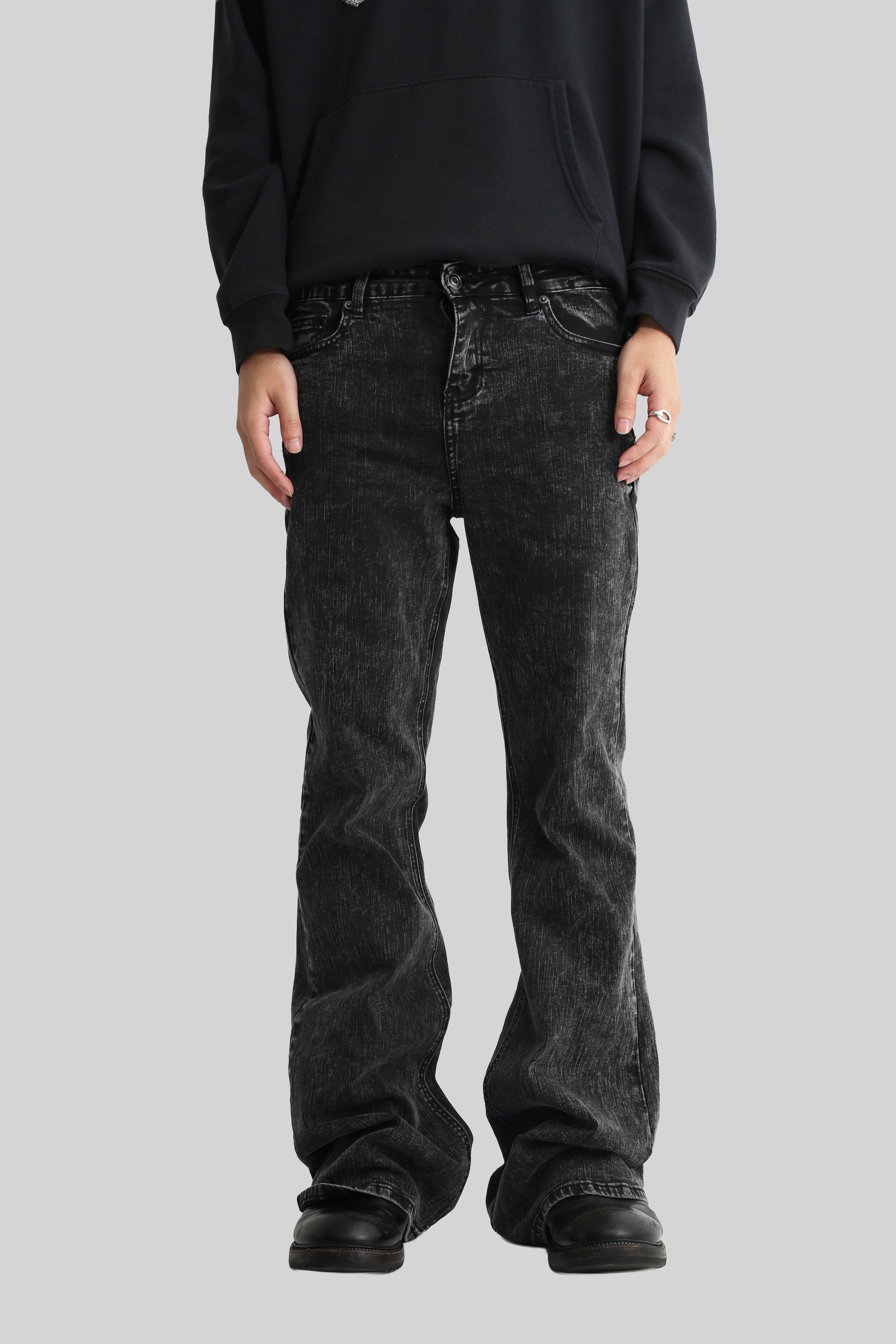 パンツ sullen tokyo gray tweed straight pants TAMSIN PLEATED TROUSERS SOFT GREY – SANNA New York