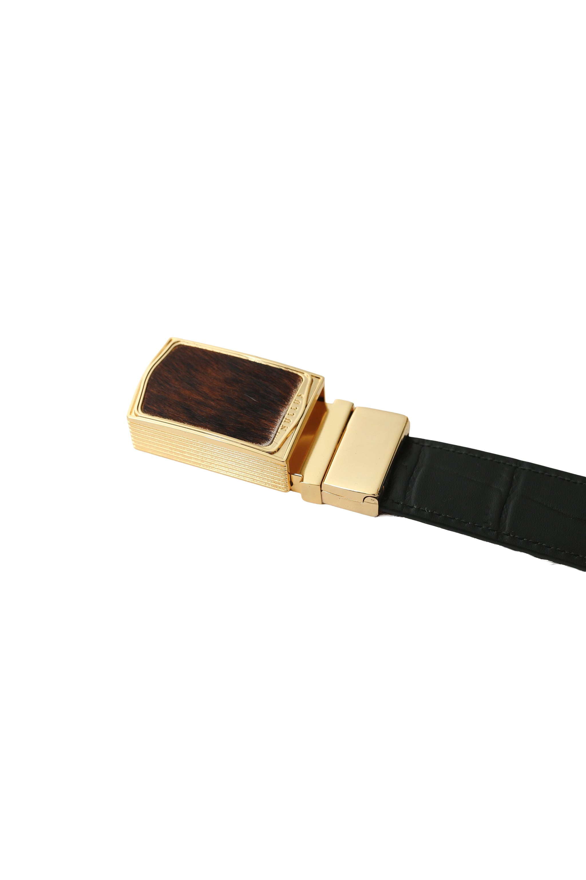 NULLUS 26ss リバーシブル　ポニー調カーフレザー　ベルト REVERSIBLE PONY CALFSKIN BELT – SULLEN TOKYO