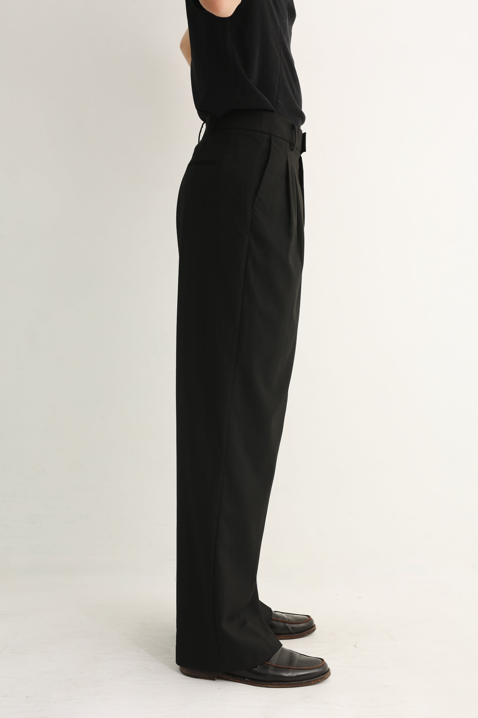 sullen tokyo/WIDE TROUSERS ワイドスラックス BLACK WIDE TROUSERS – SULLEN TOKYO