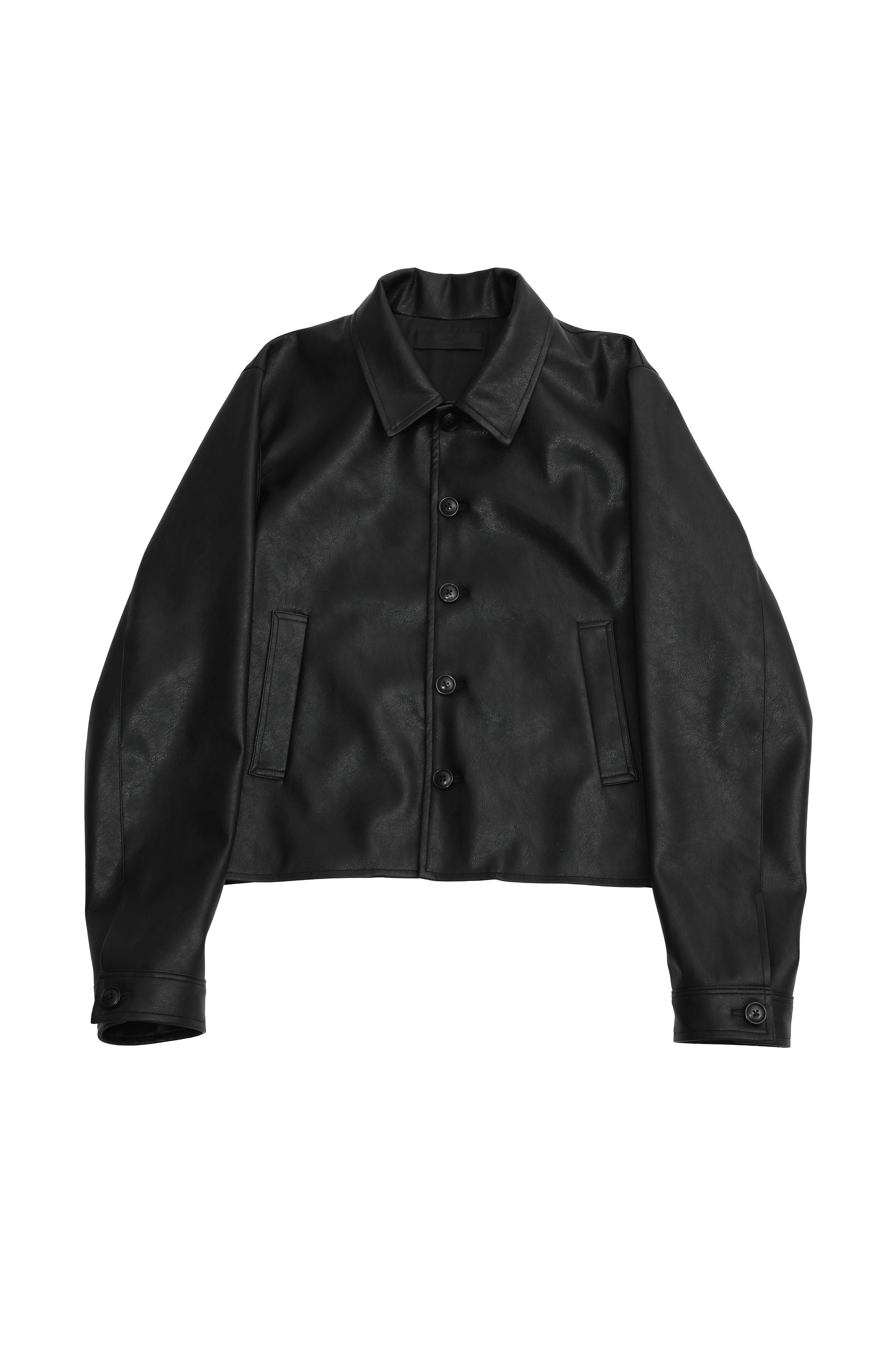 i*m様 JAREY FAUX LEATHER SHORTJACKET BB s Women's Faux Leather Jacket and Short Set