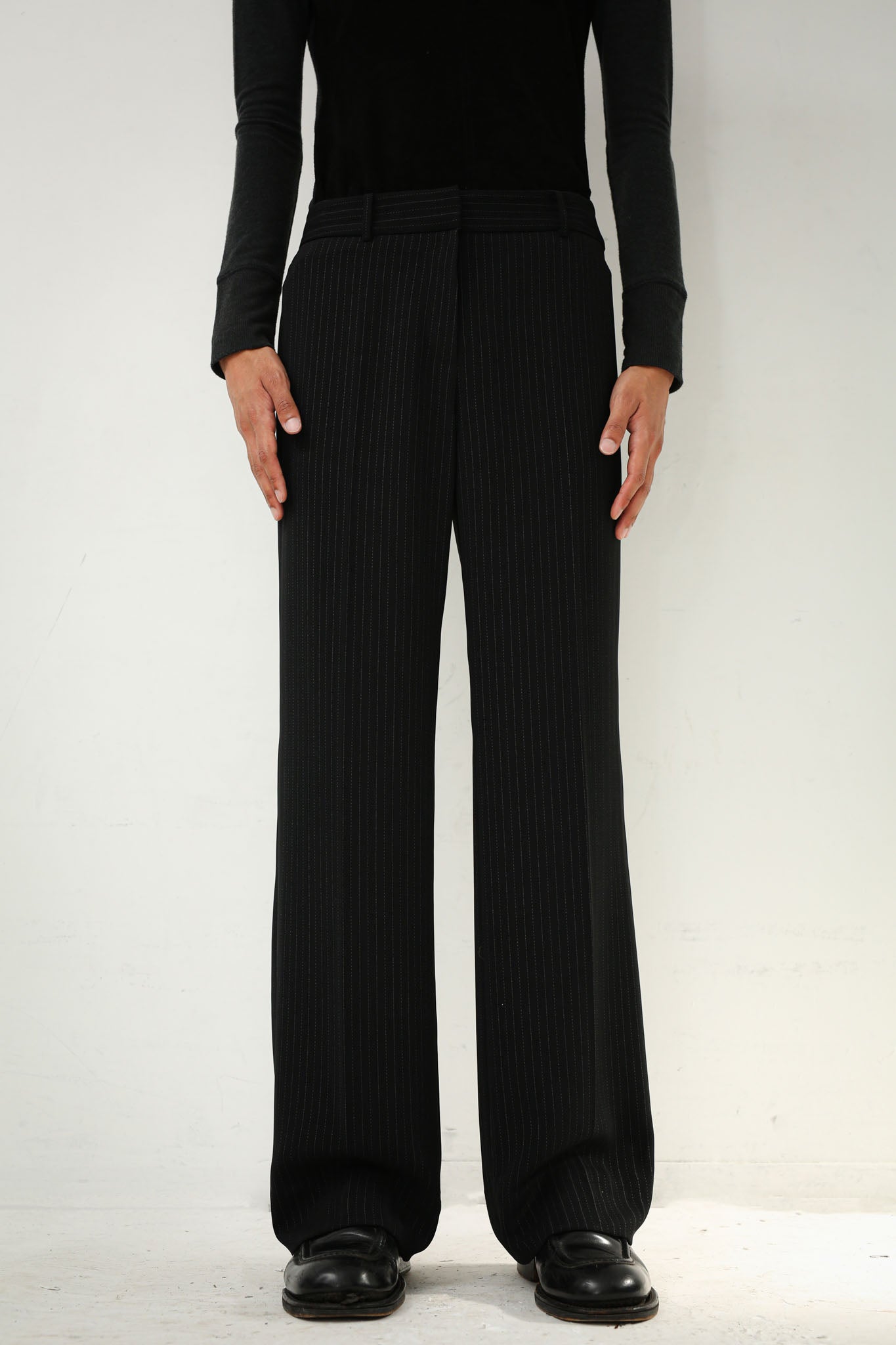 sullen tokyo 黒ワイドスラックス　BLACK 白ステッチ　スタッズ PANTS – SULLEN TOKYO