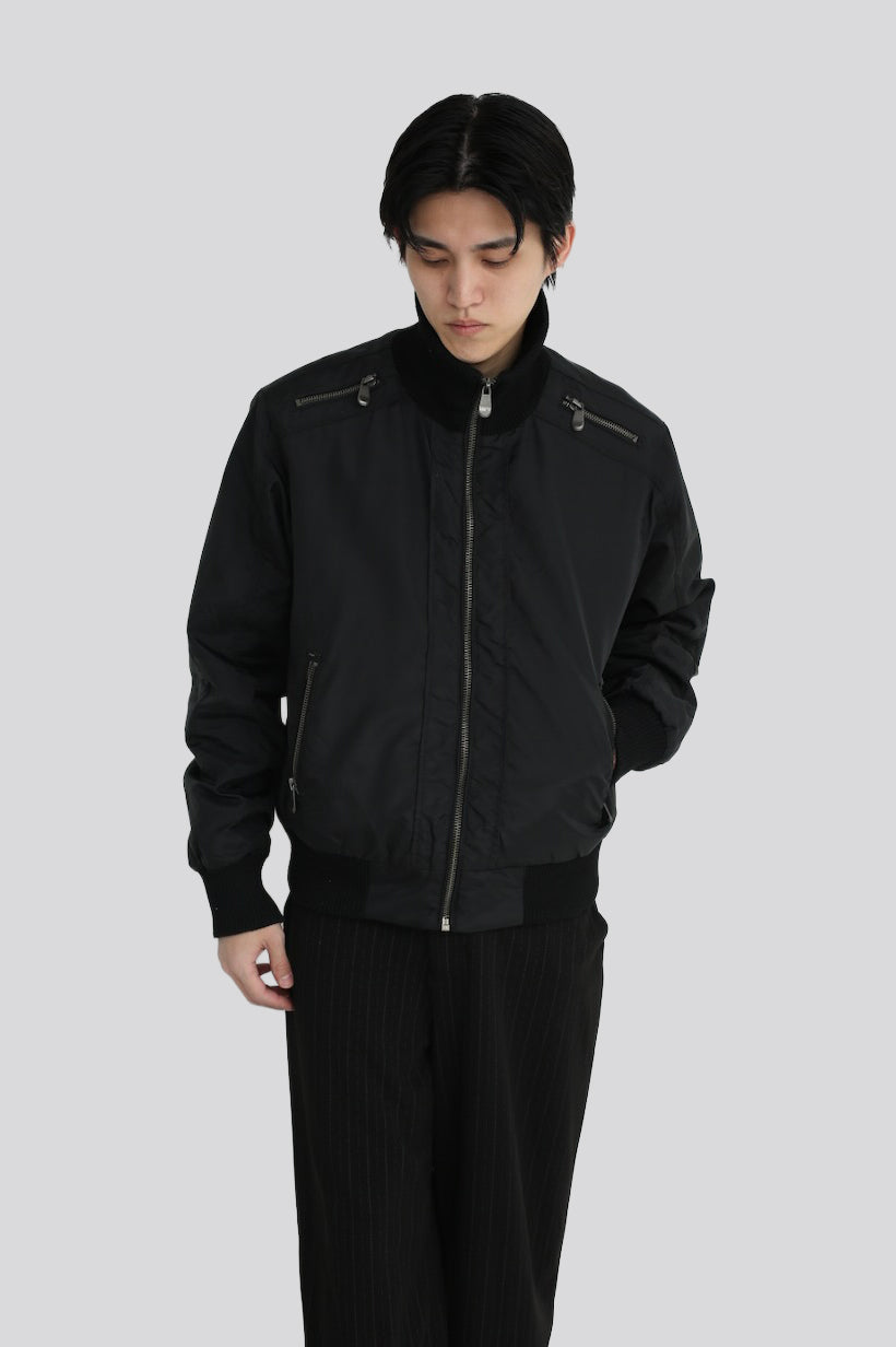 MULTI ZIPPED HIGH NECK BOMBER JACKET – SULLEN TOKYO