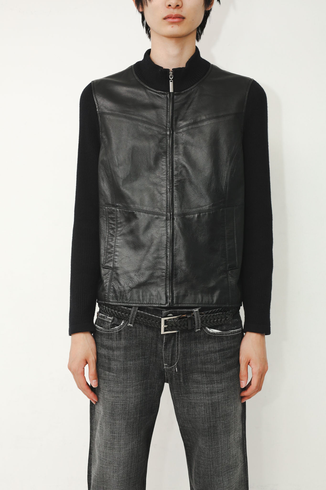 SWITCHING LEATHER CARDIGAN – SULLEN TOKYO