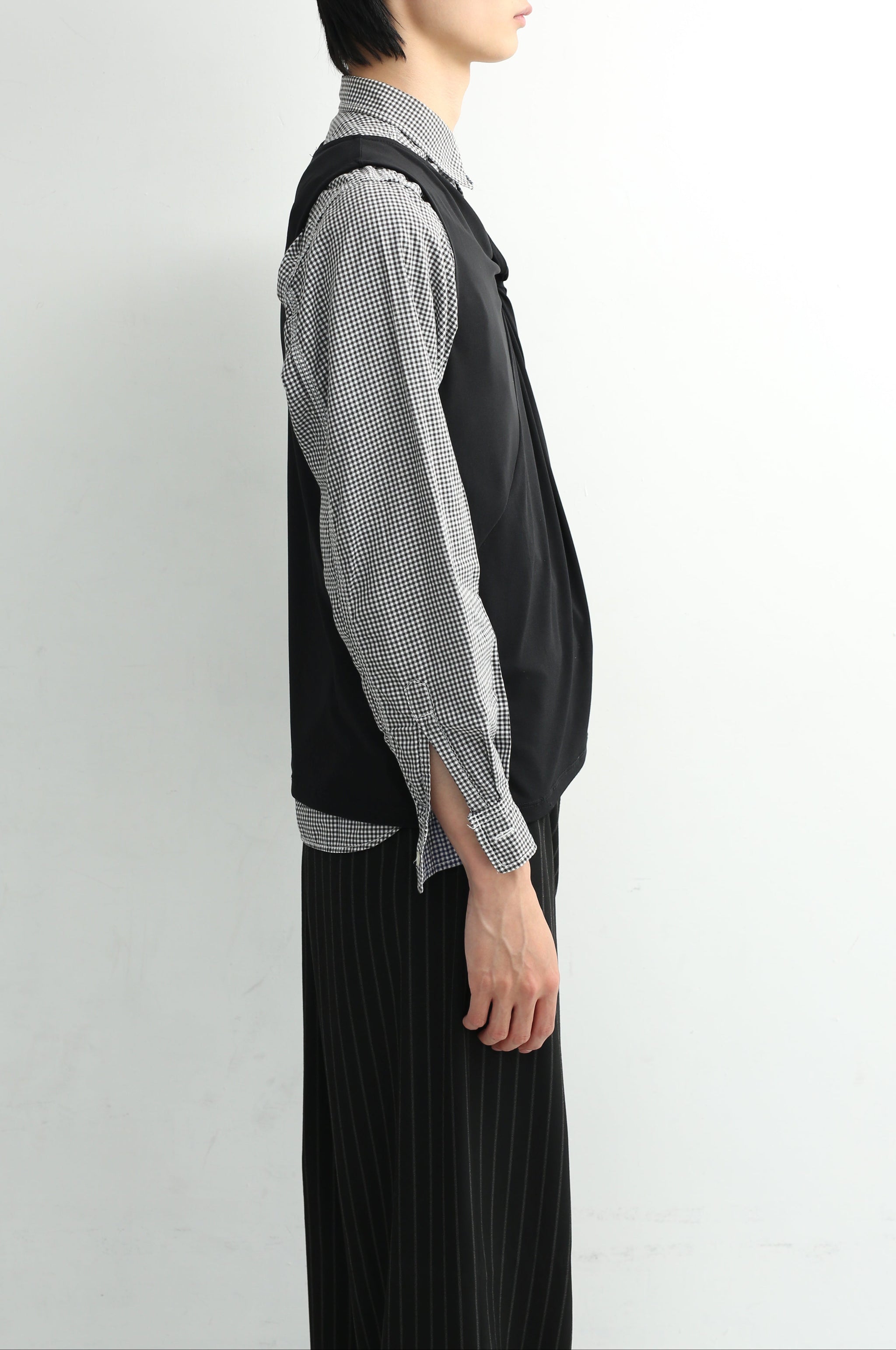 白黒2枚セットwerthy ASYMMETRY TANK(Cup in) New】ORIGAMI アシンメトリーカップ 