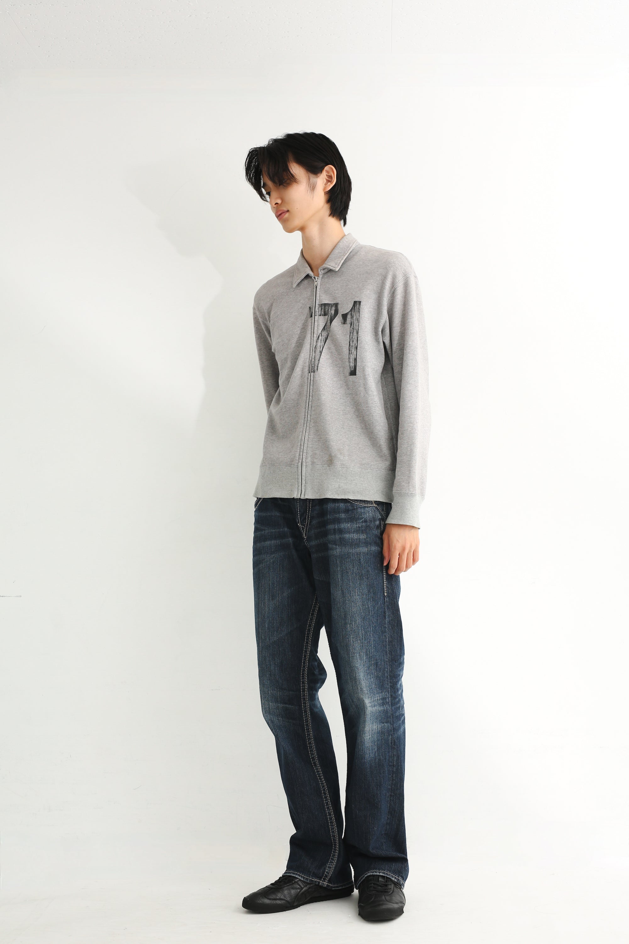 COMME des GARCONS HOMME 国内買付 綿裏毛×綿Nylon Sweatshirt Comme des Garcons Homme Deux Muff Pocket Sweater - AW22