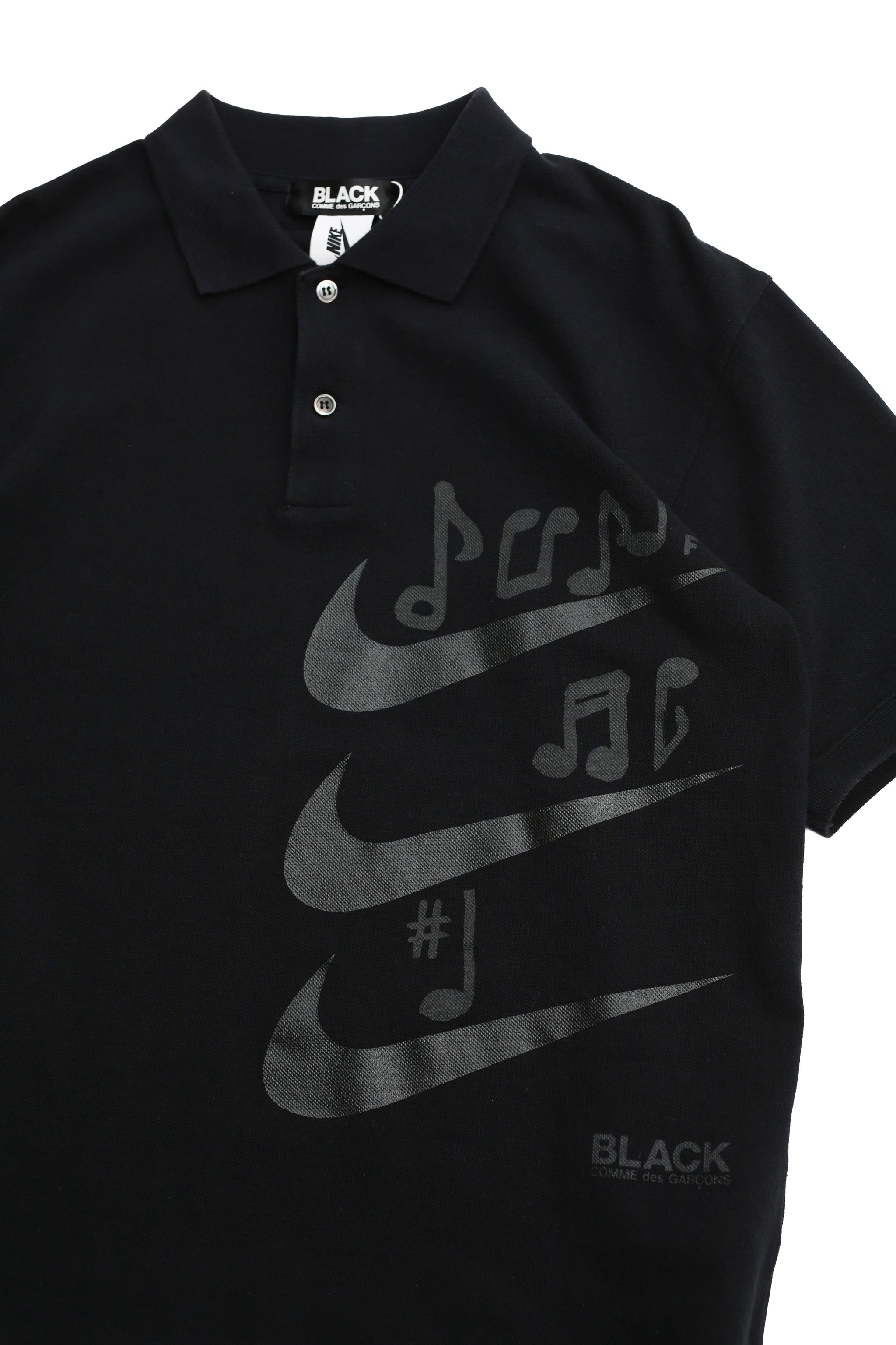 【KEN】ブラックコムデギャルソン × ナイキ ポロシャツ XL ホワイト COMME DES GARCONS BLACK