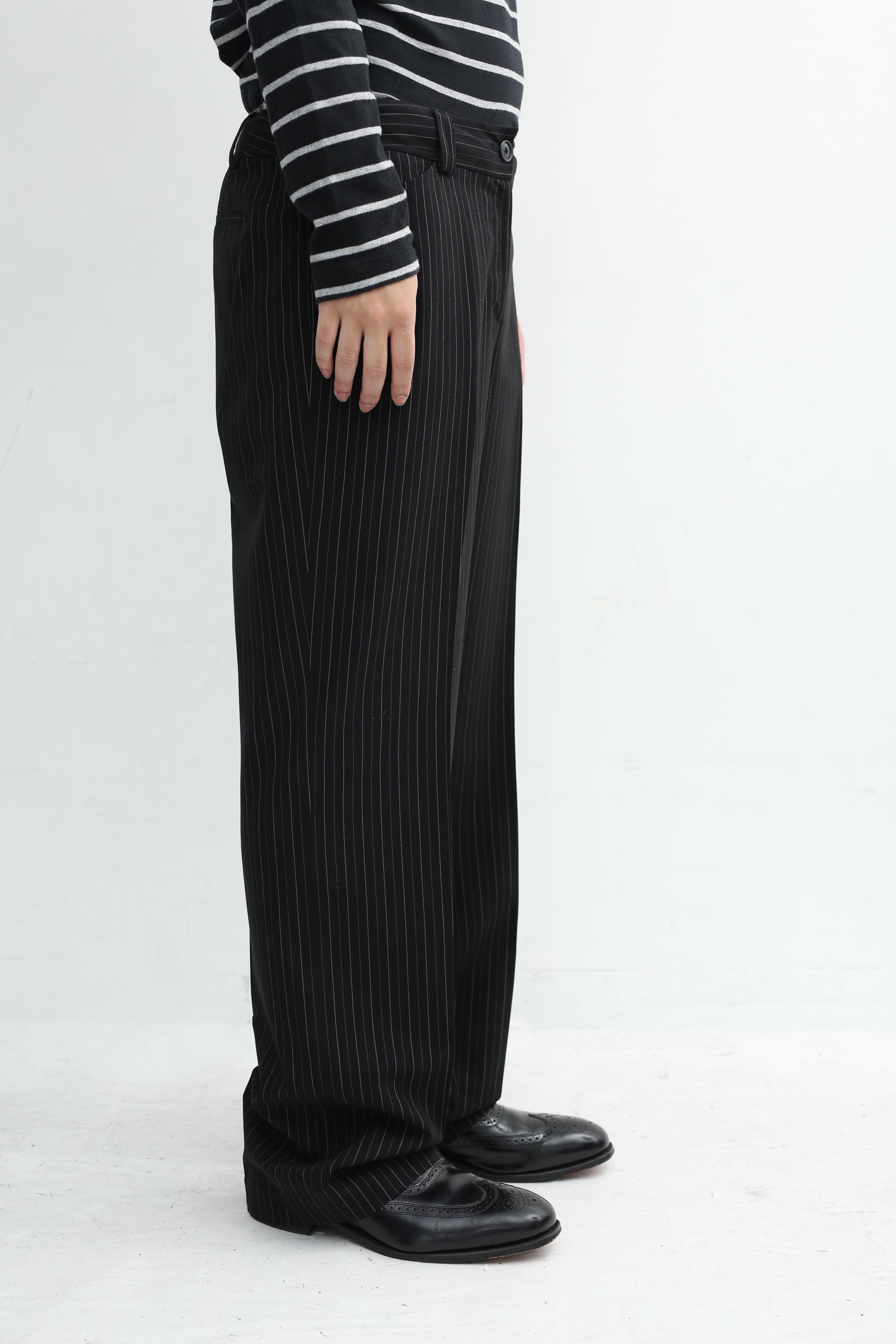 vintage ストライプ　ワイドスラックス　archive sullen STRIPE WIDE TROUSERS – SULLEN TOKYO