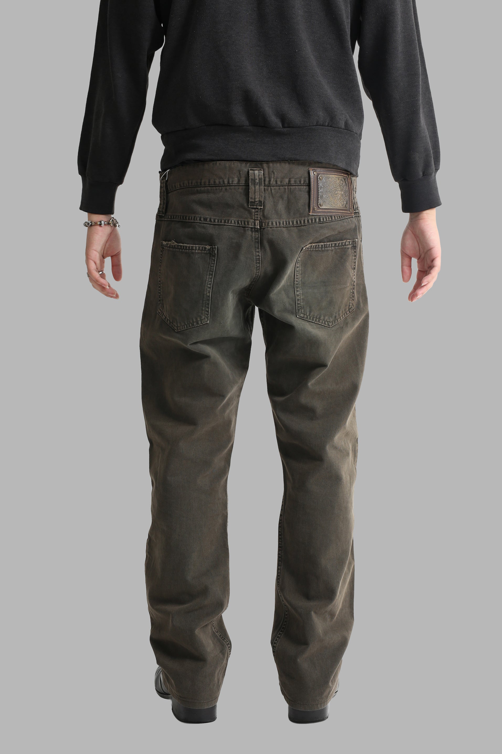 パンツ archive dolce&gabbana grunge denim Rare 00s Dolce&Gabbana sex embroidery damage processing