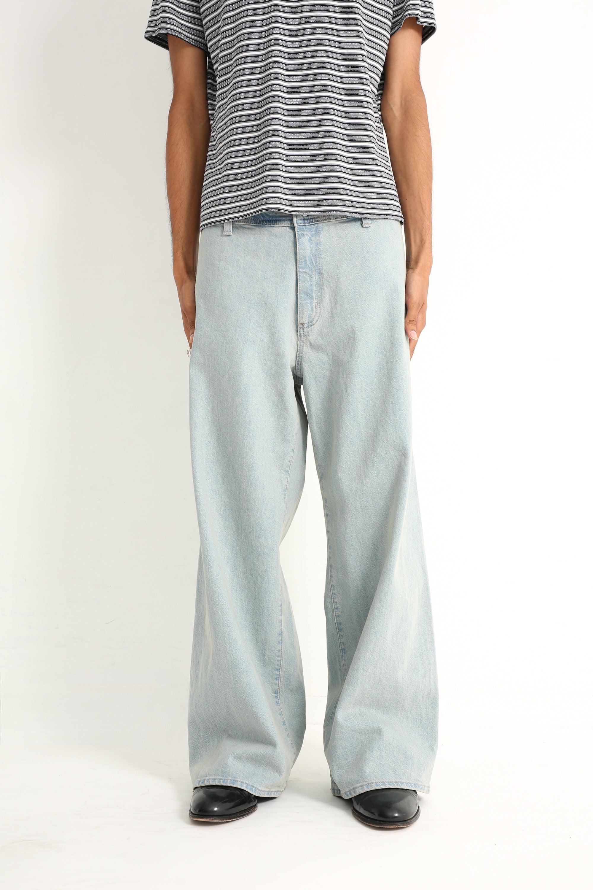 sullen購入 ワイドデニムパンツ アニュアンス anuans コルセットワイドデニムパンツ （BLUE