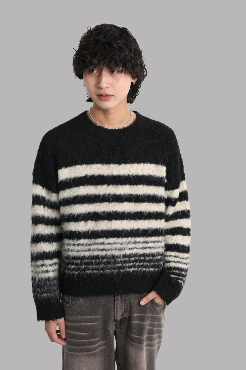 トップス SULLEN TOKYO SHGGY KNIT SWEATER SHAGGY BORDER KNIT SWEATER – SULLEN TOKYO