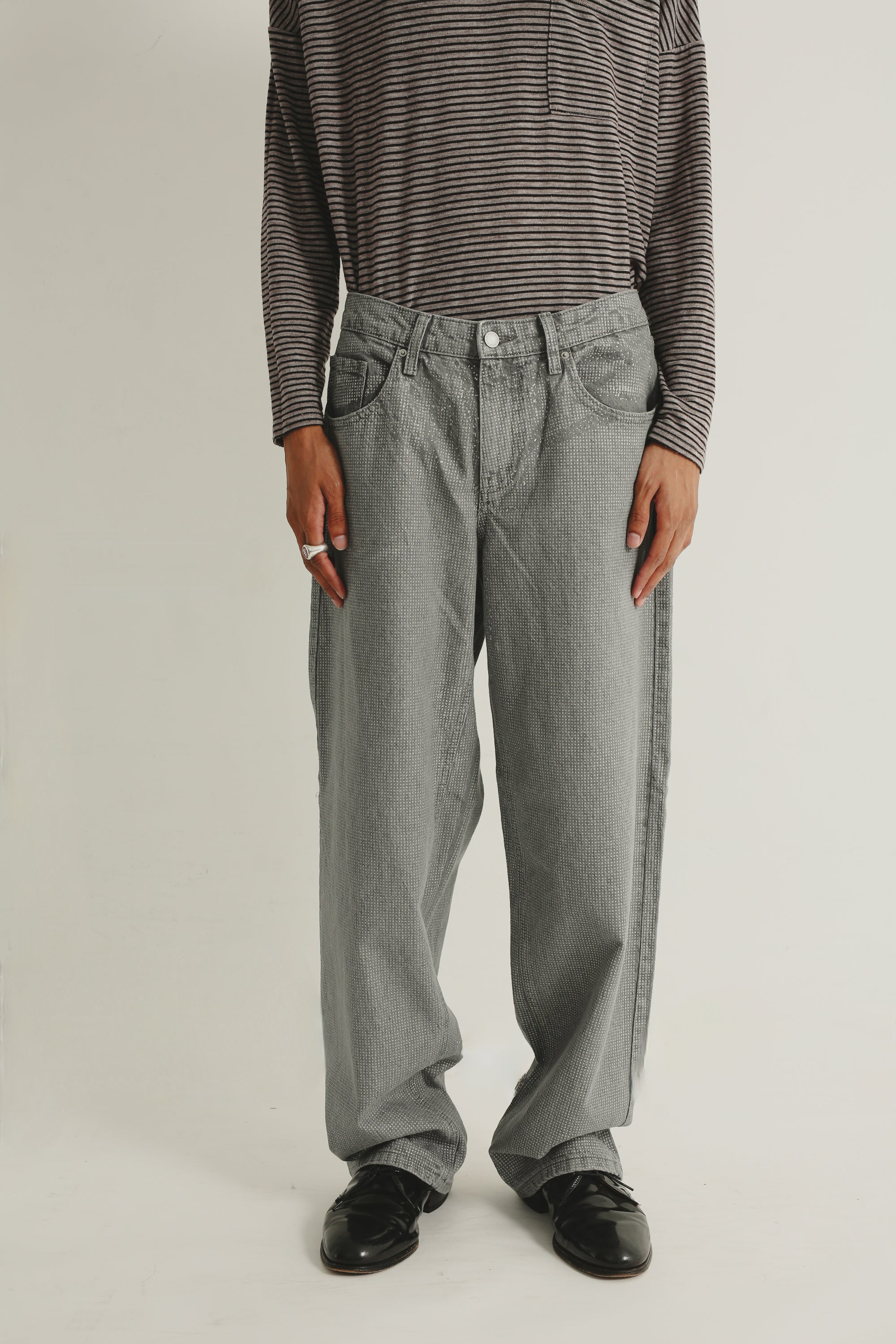 GLITTER WIDE DENIM PANTS – SULLEN TOKYO