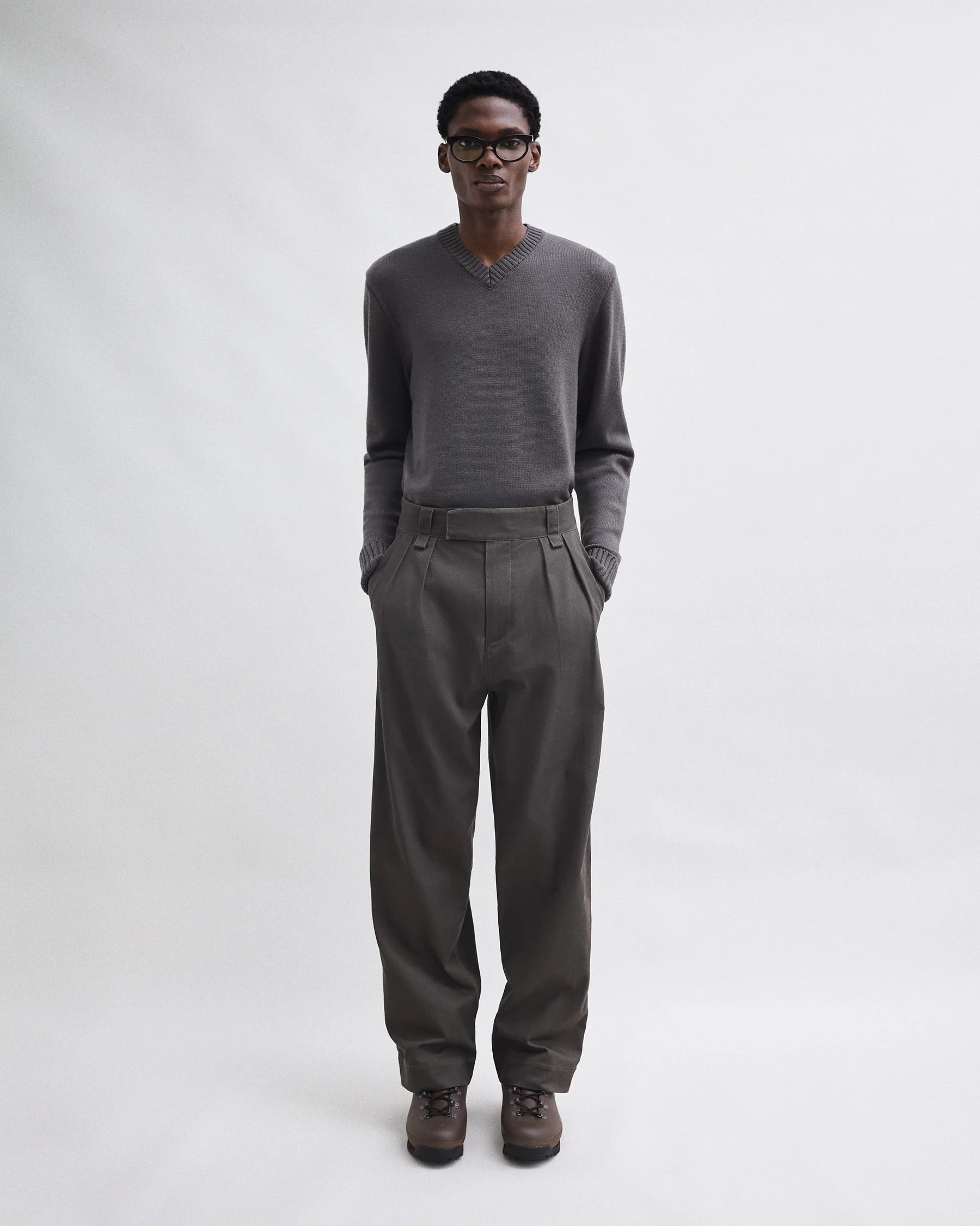 パンツ BONDI sullentokyo trousers DOUBLE PLEAT TROUSERS - CLAY – SULLEN TOKYO